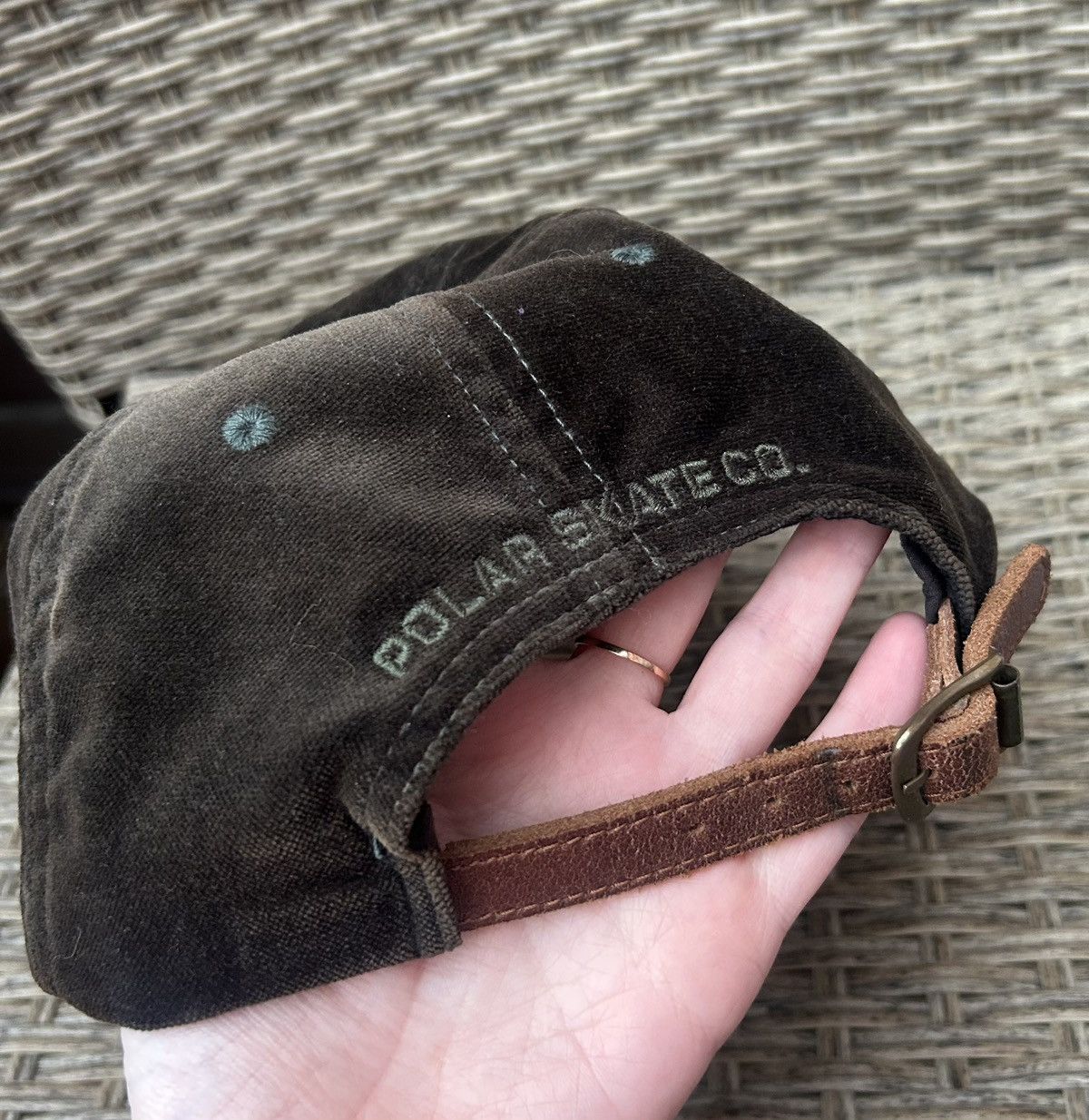Polar Skate Co. Polar Skate Co Green Velour Velvet Cap OSFA Size ONE SIZE - 6 Thumbnail