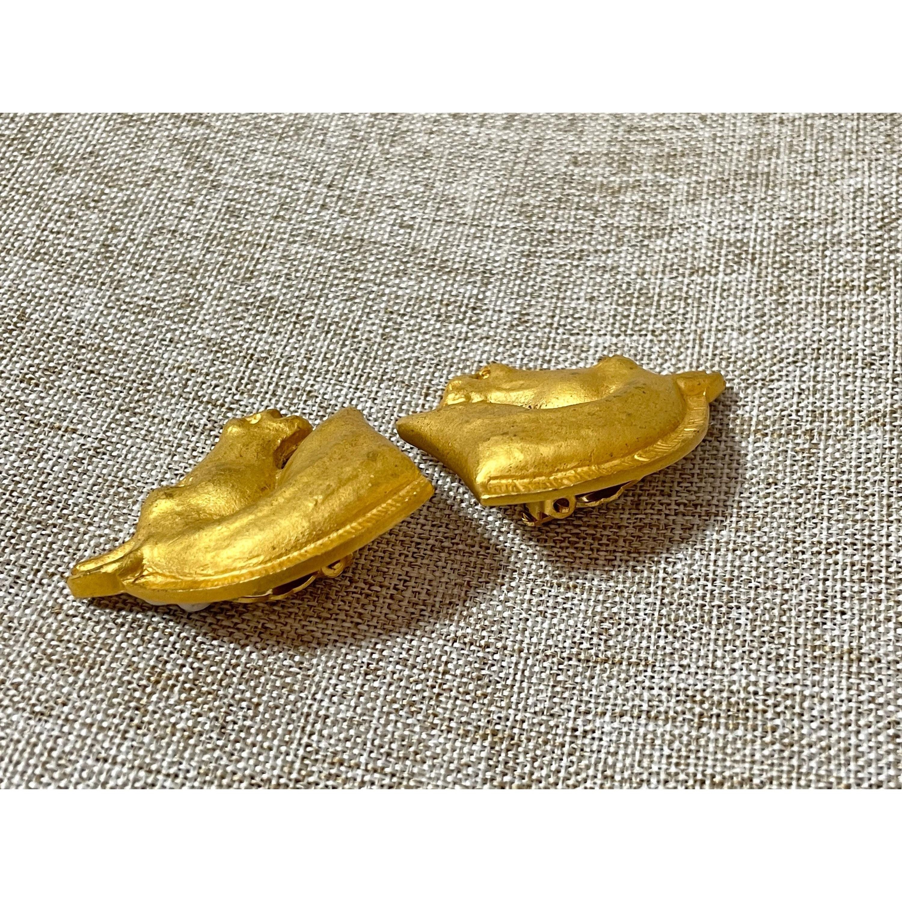 Hermes Vintage HERMES gold tone horse earrings. Size ONE SIZE - 8 Thumbnail