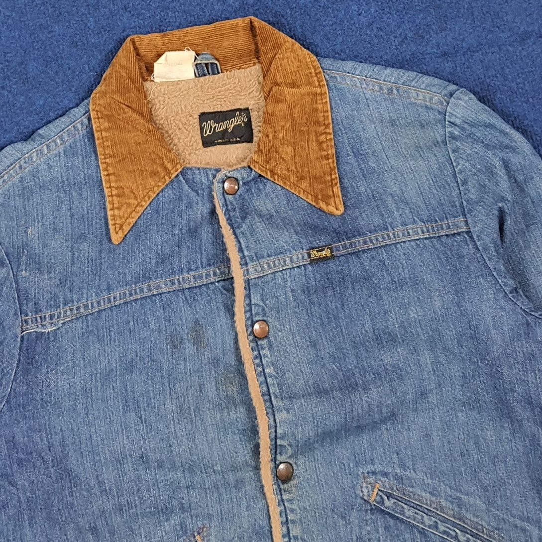 Wrangler Vintage 70s Wrangler Denim Sherpa Jacket Made in USA C302N7 Size US M / EU 48-50 / 2 - 2 Thumbnail