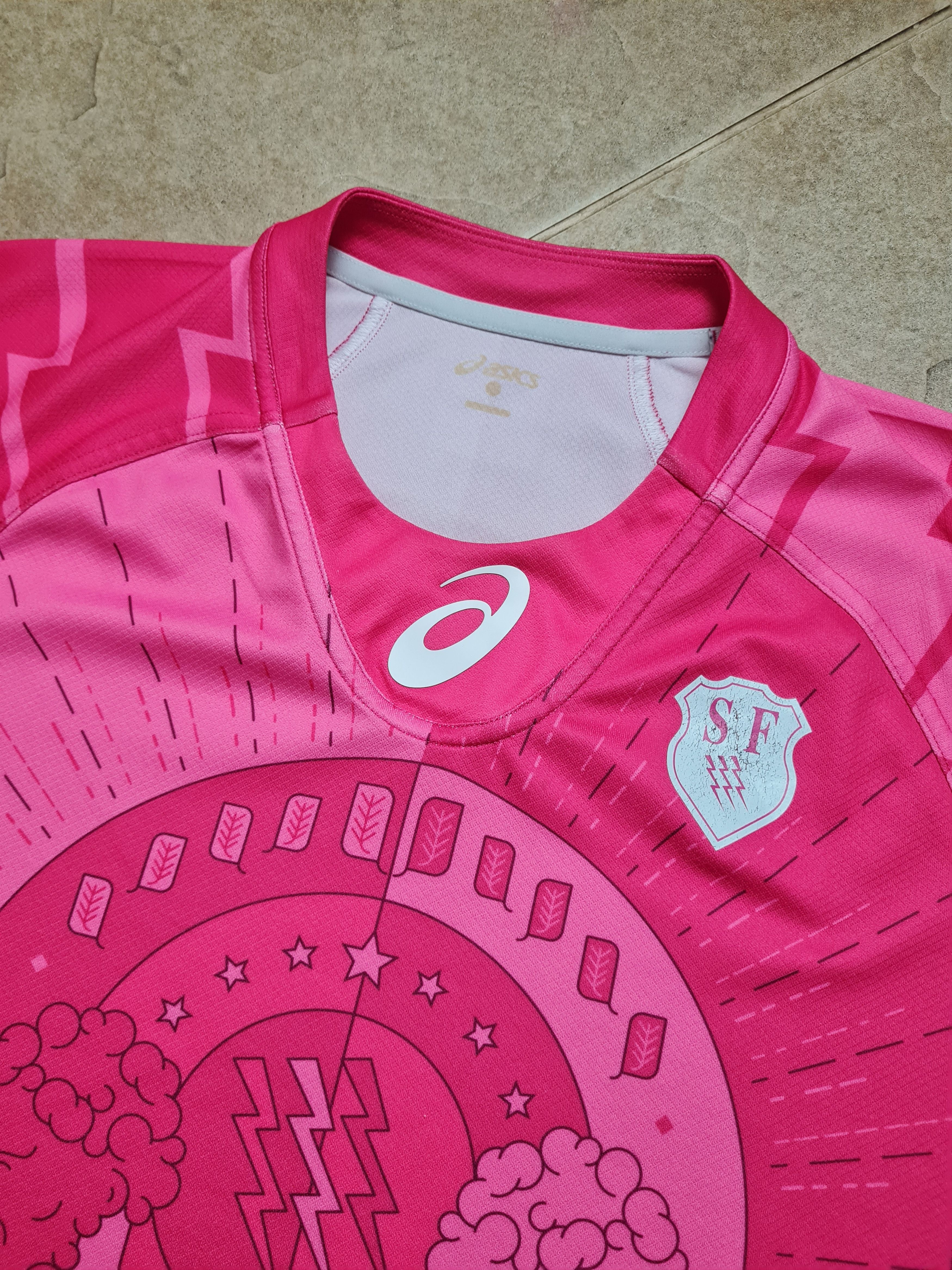 Asics ASICS JERSEY RUGBY STADE FRANCAIS Paris France 2015-16 Size US M / EU 48-50 / 2 - 2 Thumbnail