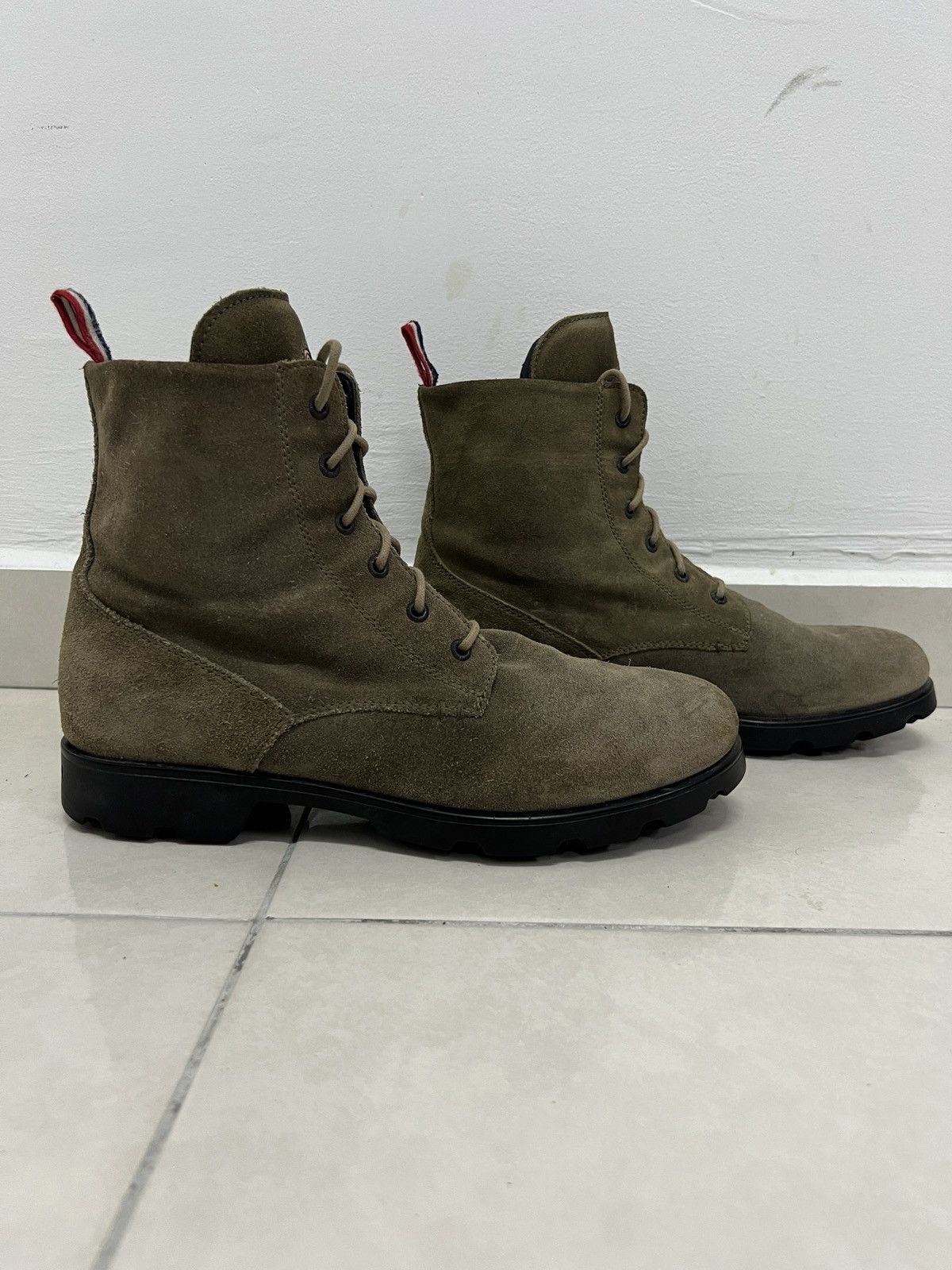 Moncler Moncler Combat Boots in Olive Green Suede Size US 9 / EU 42 - 6 Thumbnail
