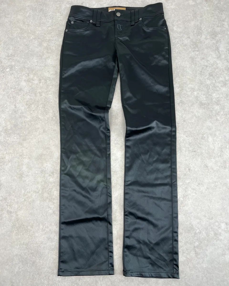 John Galliano AW2007 John Galliano Black Nylon Elastic Pants Size US 30 / EU 46 - 1 Thumbnail