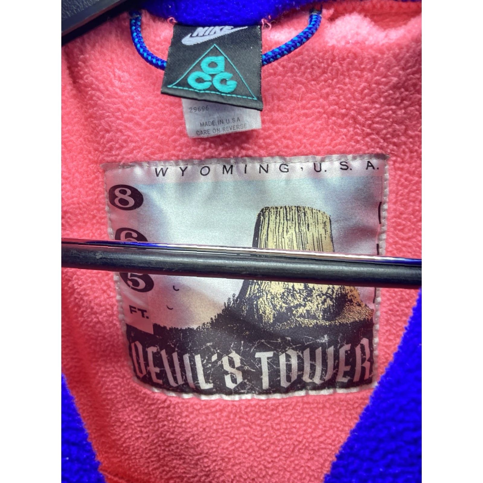 Nike ACG VINTAGE Nike ACG Fleece Sweater Women Size Medium Pink Pullover Devils Tower Womens Sweatshirt Mock Neck Long Sleeve Size M / US 6-8 / IT 42-44 - 6 Thumbnail