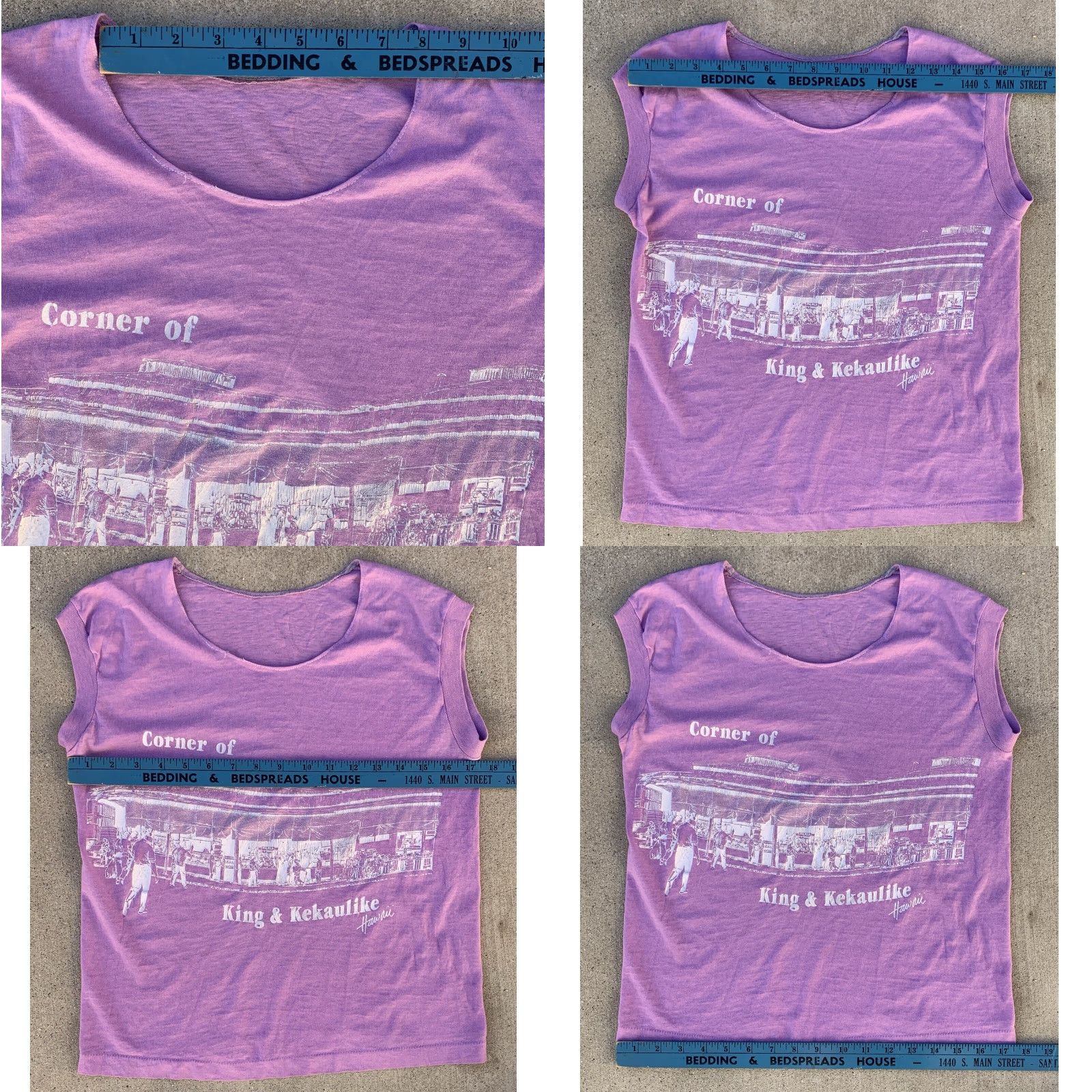 Vintage VINTAGE King & Kekaulike Hawaii Muscle Shirt Sleeveless Graphic Tee T Shirt 80s Purple Unbranded T-Shirt Adult L 80s Womens Mens Boys Girls Size US L / EU 52-54 / 3 - 11 Thumbnail