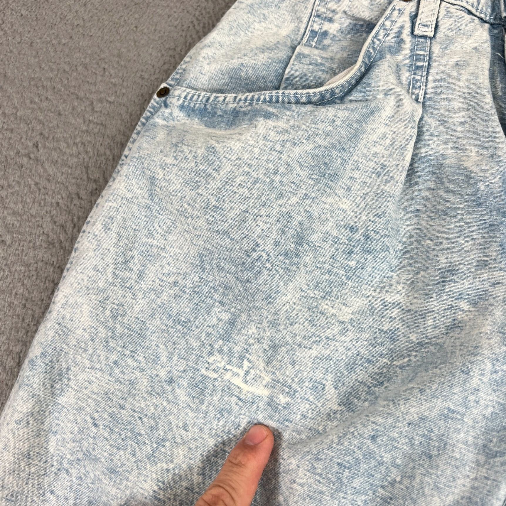 Lee VINTAGE Lee Jeans Juniors 9 Medium Blue Acid Wash High Rise 80s Tapered Denim Women Size 30" / US 8 / IT 44 - 5 Thumbnail