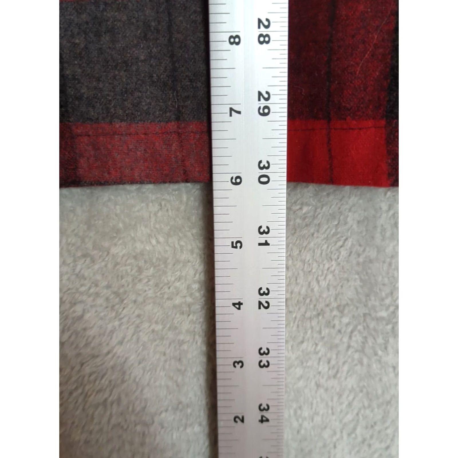 Pendleton VINTAGE Pendleton 49er Wool Shirt Jacket Shacket Red/Gray Plaid Women L Tall Blazer Size L / US 10 / IT 46 - 7 Thumbnail