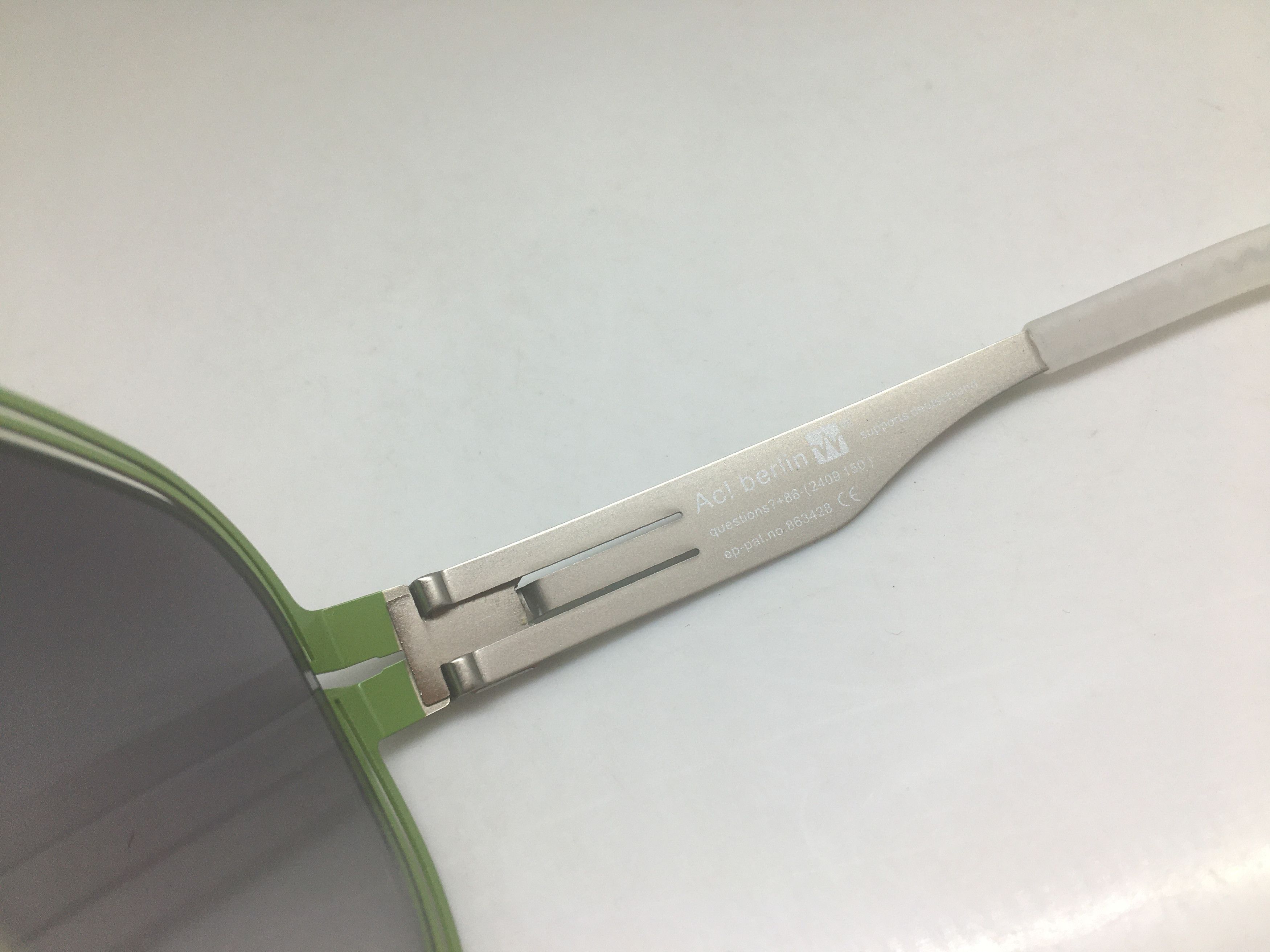 Other AC Berlin Silver Green Alloy Aviator Sunglasses Frame Size ONE SIZE - 5 Thumbnail