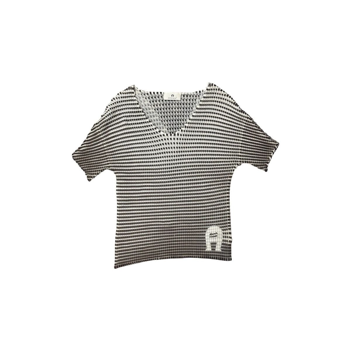 Aigner Aigner Pleated Short Sleeve Shirt Size S / US 4 / IT 40 - 1 Thumbnail