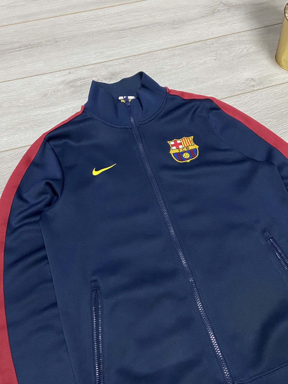 Nike Nike zip Barcelona velour zip track jacket Size US S / EU 44-46 / 1 - 13 Thumbnail