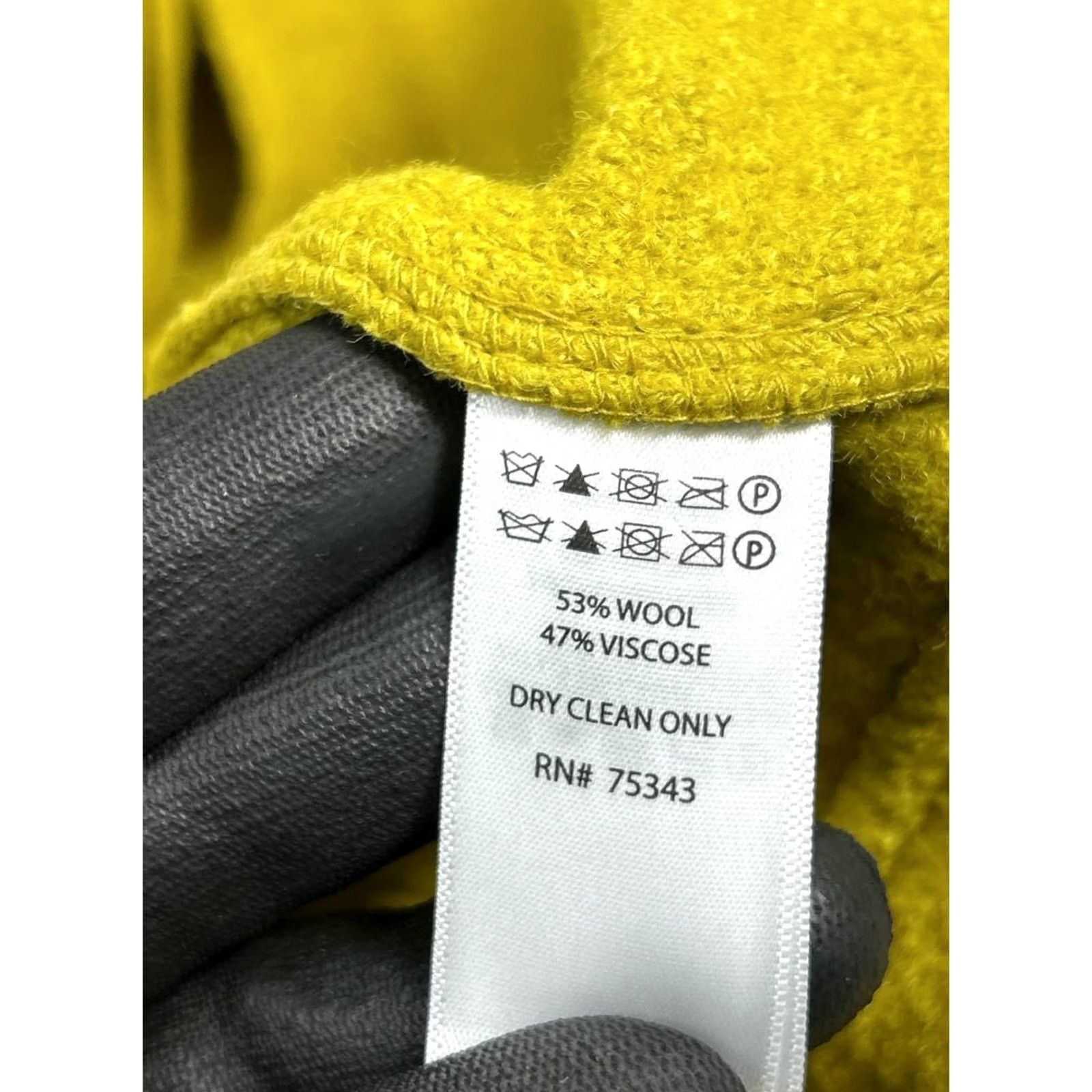 Vintage Tahari Jacket Womens Small Yellow Wool Blend Full Zip Size S / US 4 / IT 40 - 4 Thumbnail