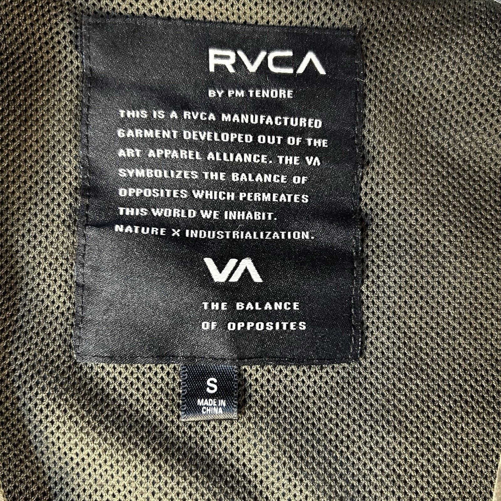 RVCA RVCA Lite weight Green Jacket Size S Mock Collar Full Zipper Size US S / EU 44-46 / 1 - 4 Thumbnail