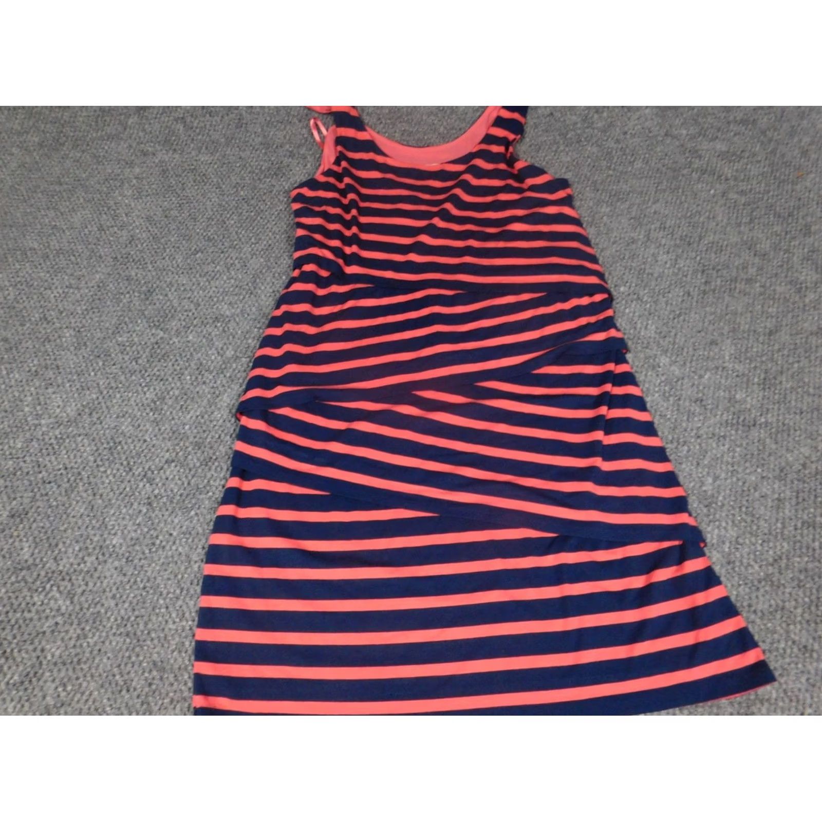 Loft Loft Dress Womens Midi A-Line Pink Striped Pullover Zip Dolman Sleeve Crew Neck Lined Floral Pattern Size M / US 6-8 / IT 42-44 - 3 Thumbnail