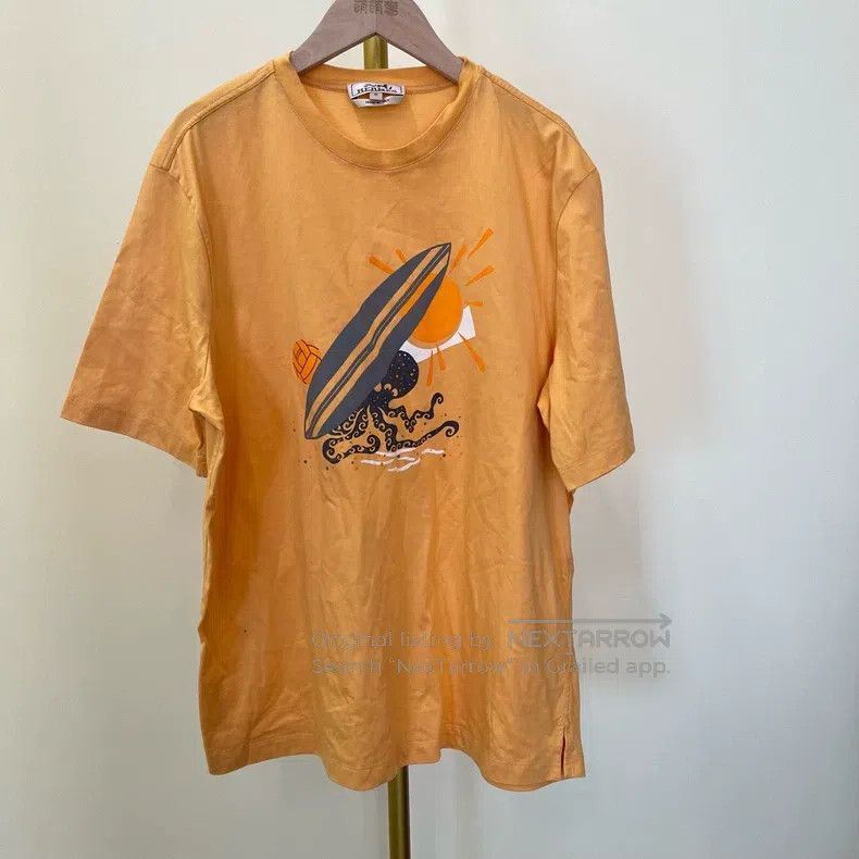 Hermes Hermes Melon color logo pattern printed short-sleeve T-shi Size US M / EU 48-50 / 2 - 1 Thumbnail