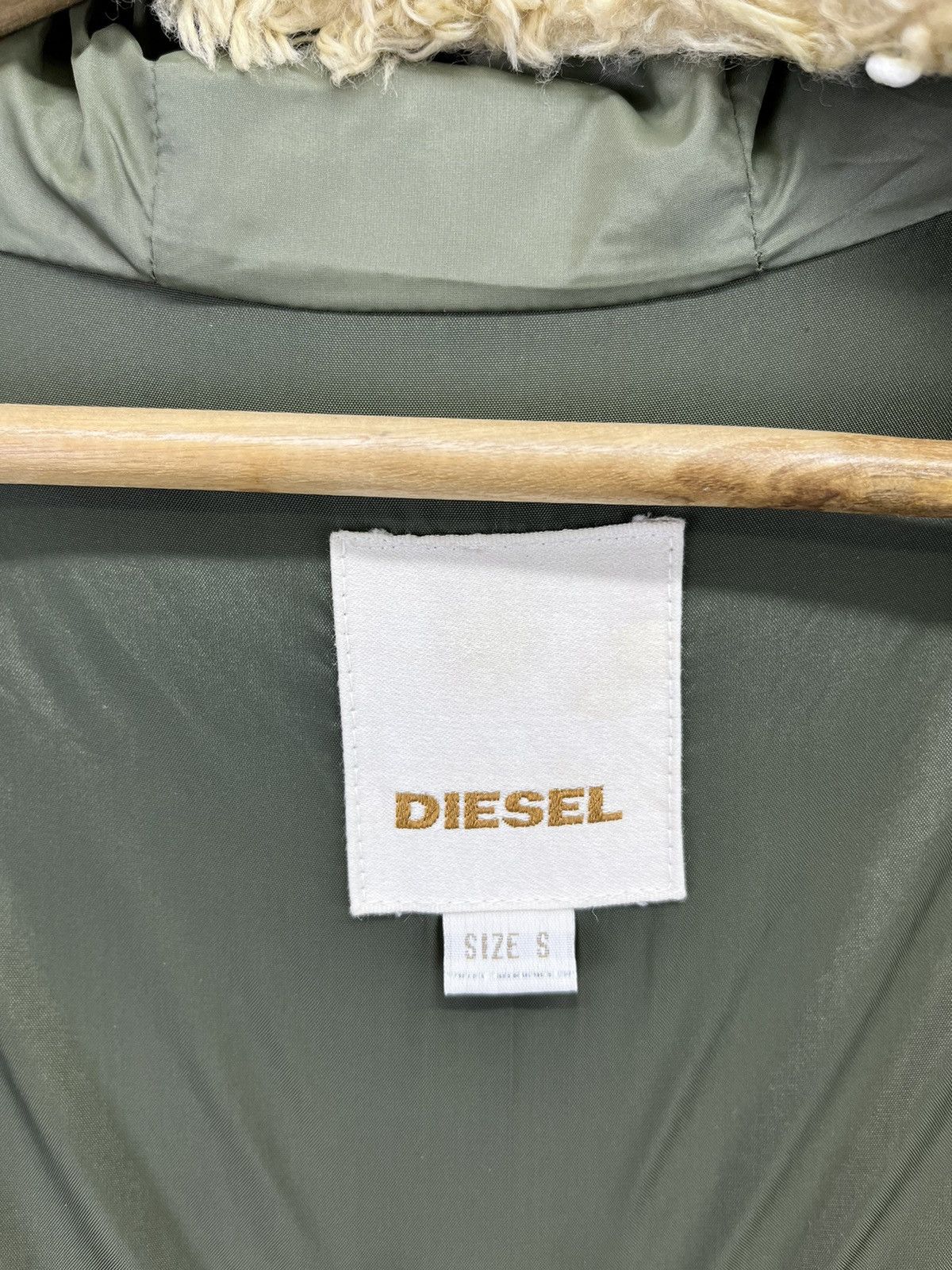 Diesel Vintage Diesel Hooded Fleece Quilted Jacket Size S / US 4 / IT 40 - 7 Thumbnail