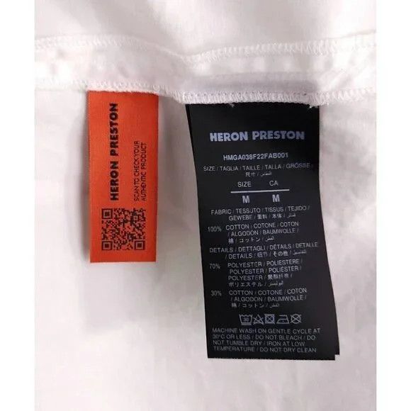 Heron Preston Heron Preston Cotton Twill Poplin Shirt M Mens White Size US M / EU 48-50 / 2 - 14 Thumbnail