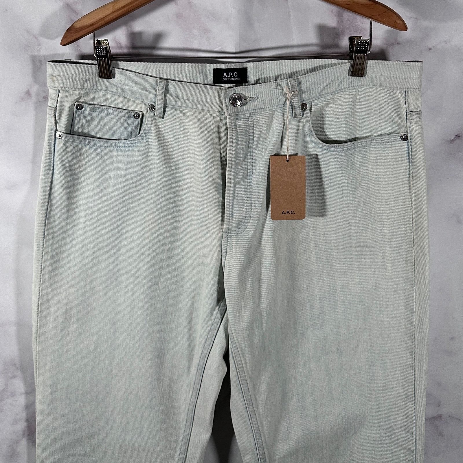A.P.C. Low Standard Bleached Slim Straight Denim Size US 38 / EU 54 - 2 Thumbnail