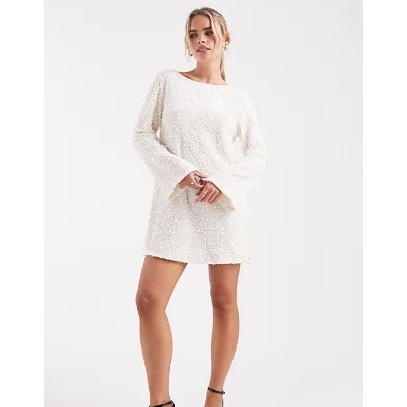 Cider CIDER Sequined Velvet V-Neck w/Bow Cocktail Party Dress M Size M / US 6-8 / IT 42-44 - 2 Thumbnail