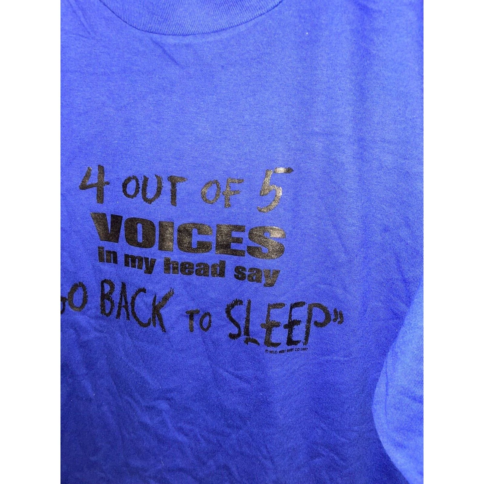 Jerzees Vintage Test Print Shirt Voices In My Head Dads Tee VTG 90s Size US L / EU 52-54 / 3 - 3 Thumbnail