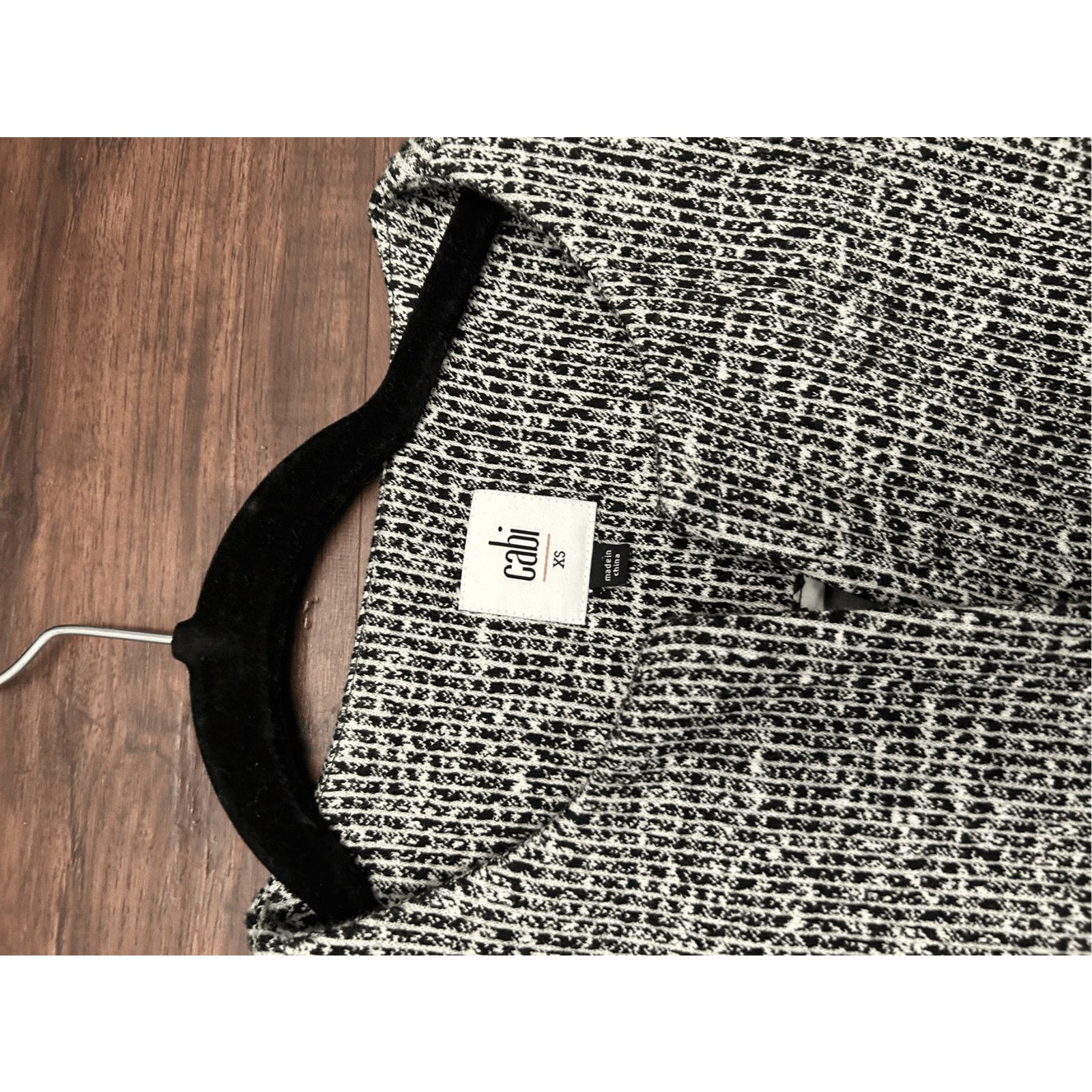 Anthropologie CAbi Fall The Times Jacket, White Black Coat, Sz XS, MP $189 Size XS / US 0-2 / IT 36-38 - 4 Thumbnail