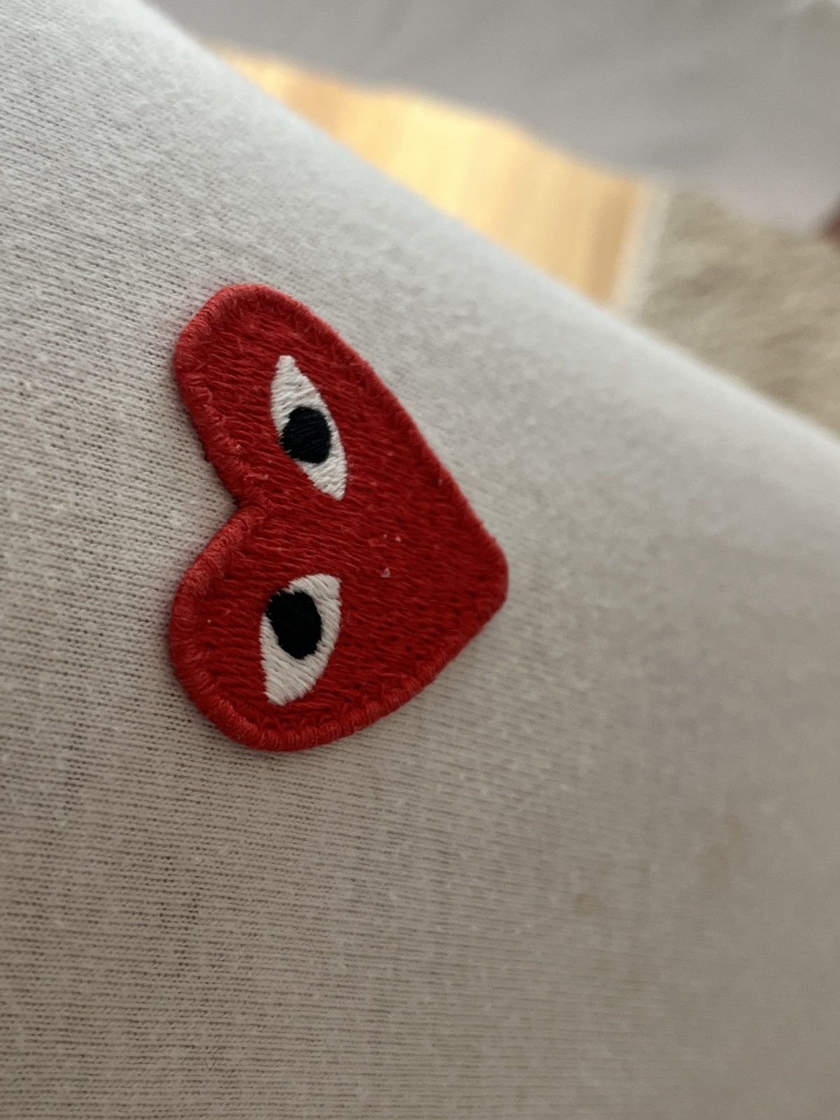 Comme des Garcons × Japanese Brand White Longsleeve hearth logo cdg Size M / US 6-8 / IT 42-44 - 2 Thumbnail