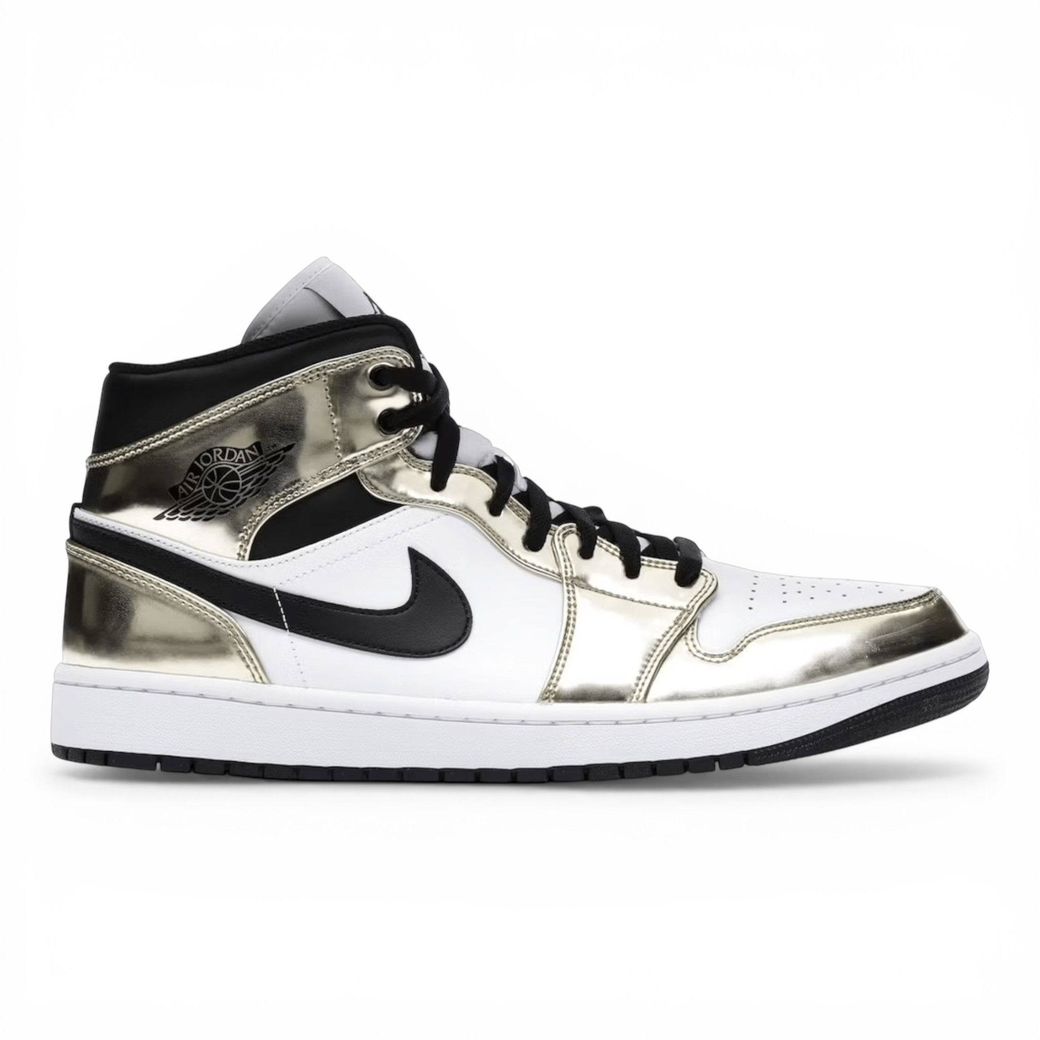 Nike 1 Mid Metallic Gold Black White Size US 12 / EU 45 - 1 Thumbnail