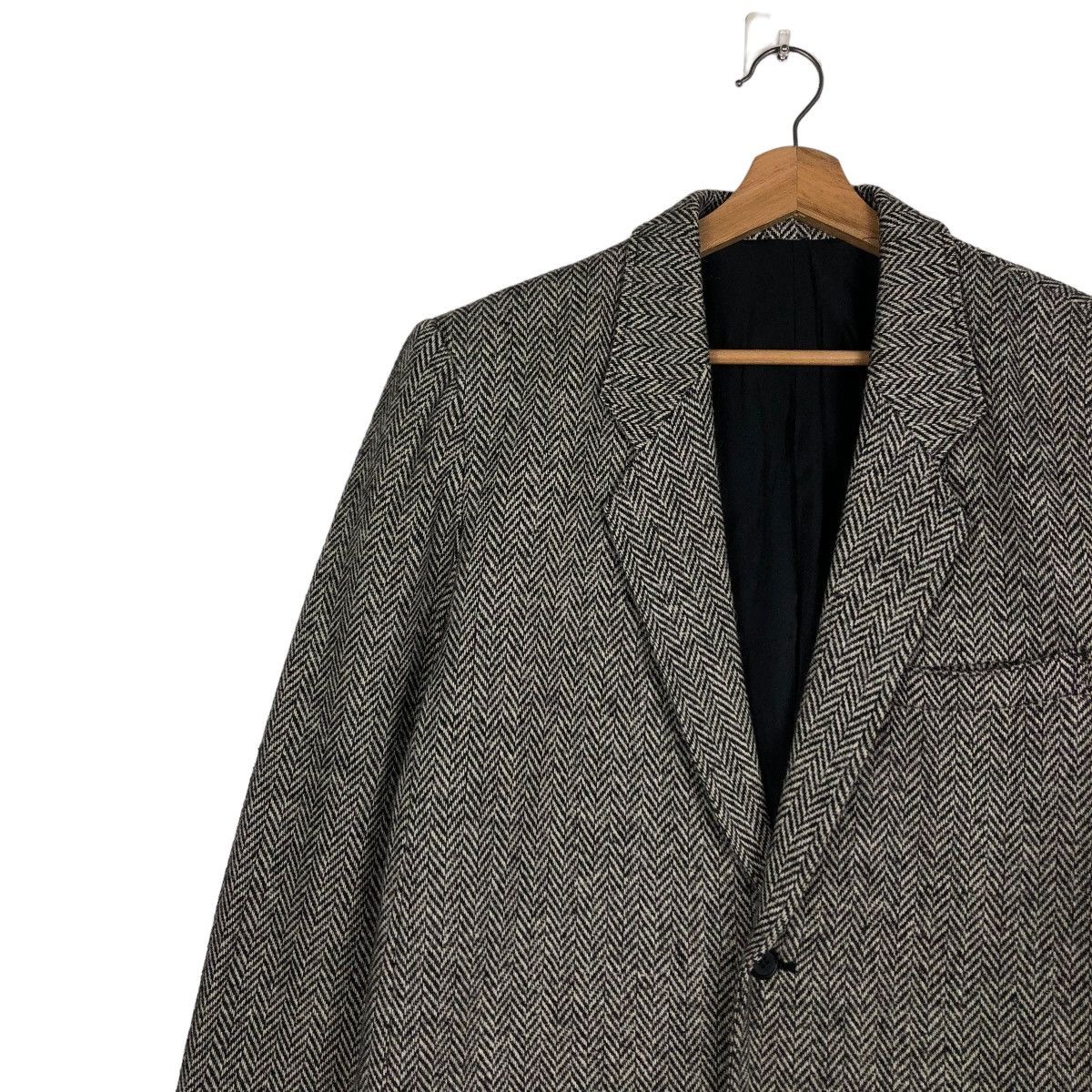 Issey Miyake 🔥VTG IS ISSEY MIYAKE WOOL JACKET HERRINGBONE DOUBLE BREAST Size US M / EU 48-50 / 2 - 7 Thumbnail