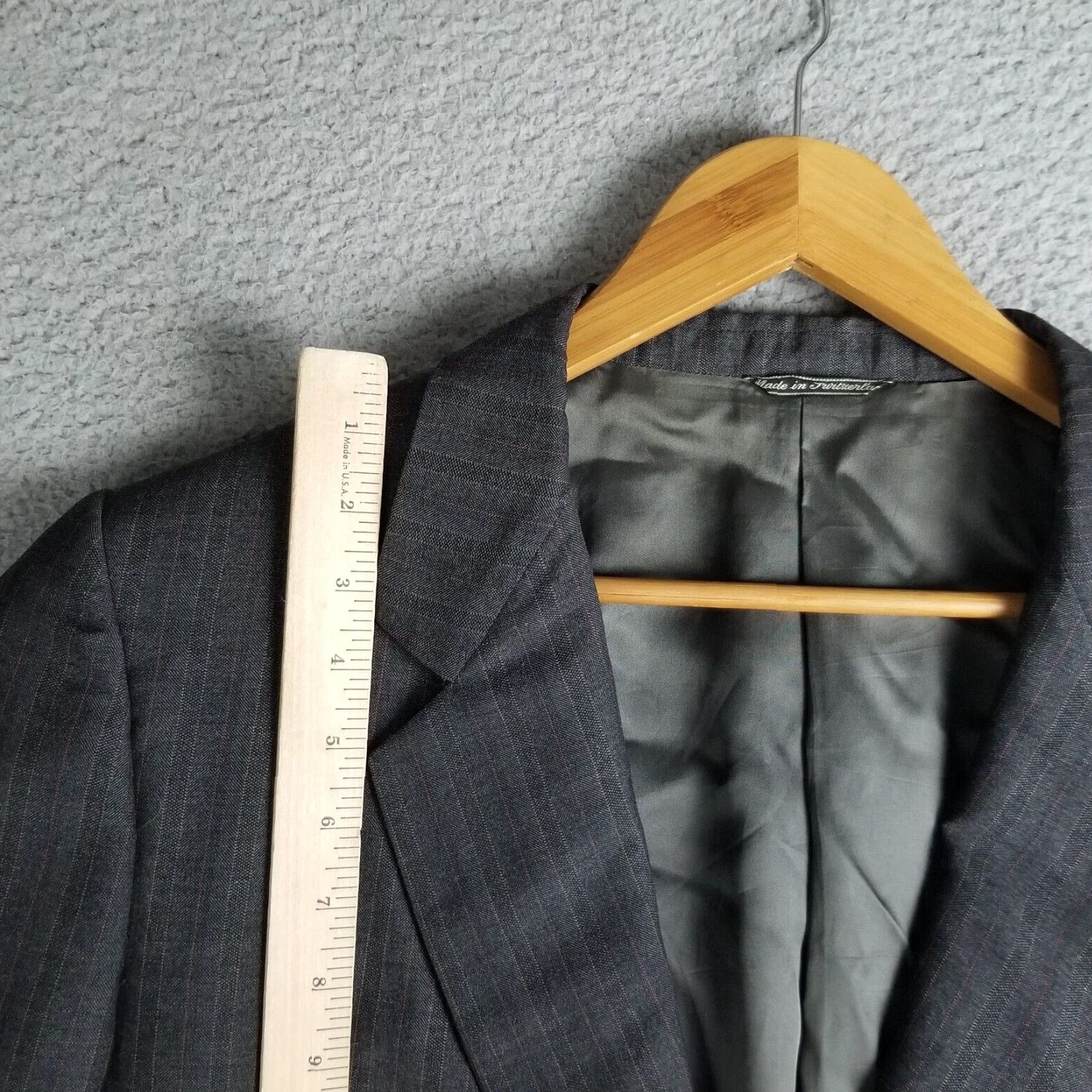 Ermenegildo Zegna VINTAGE Ermenegildo Zegna Suit Jacket Men 40R Wool Silk Tweed Gray Business Casual Blazer Size 40R - 4 Thumbnail