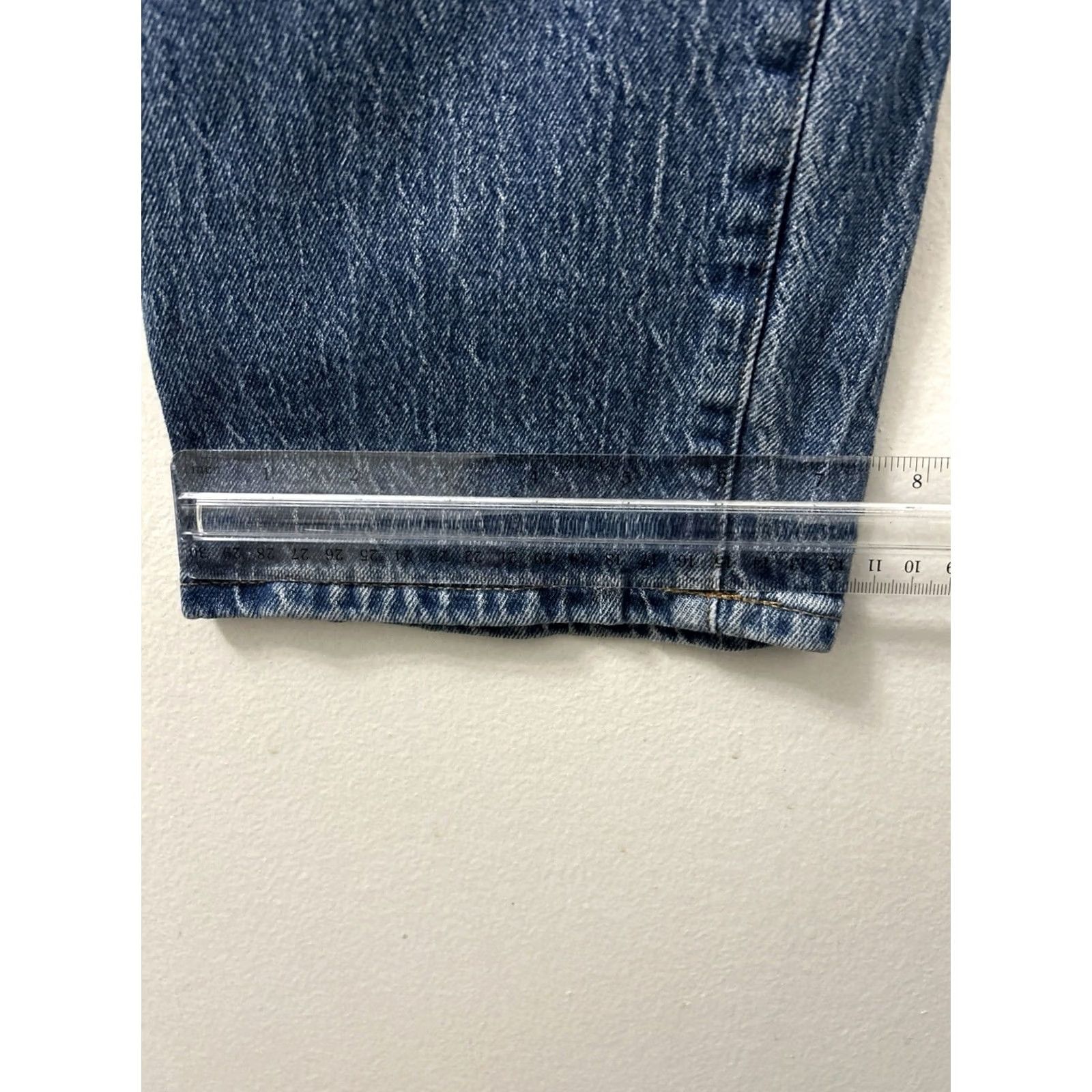 Madewell Madewell Jeans Womens 24x28 Medium Wash Wide-Leg High Rise 5-Pocket Denim Stretch Logo Button Zip Size 42" / US 20 - 5 Thumbnail