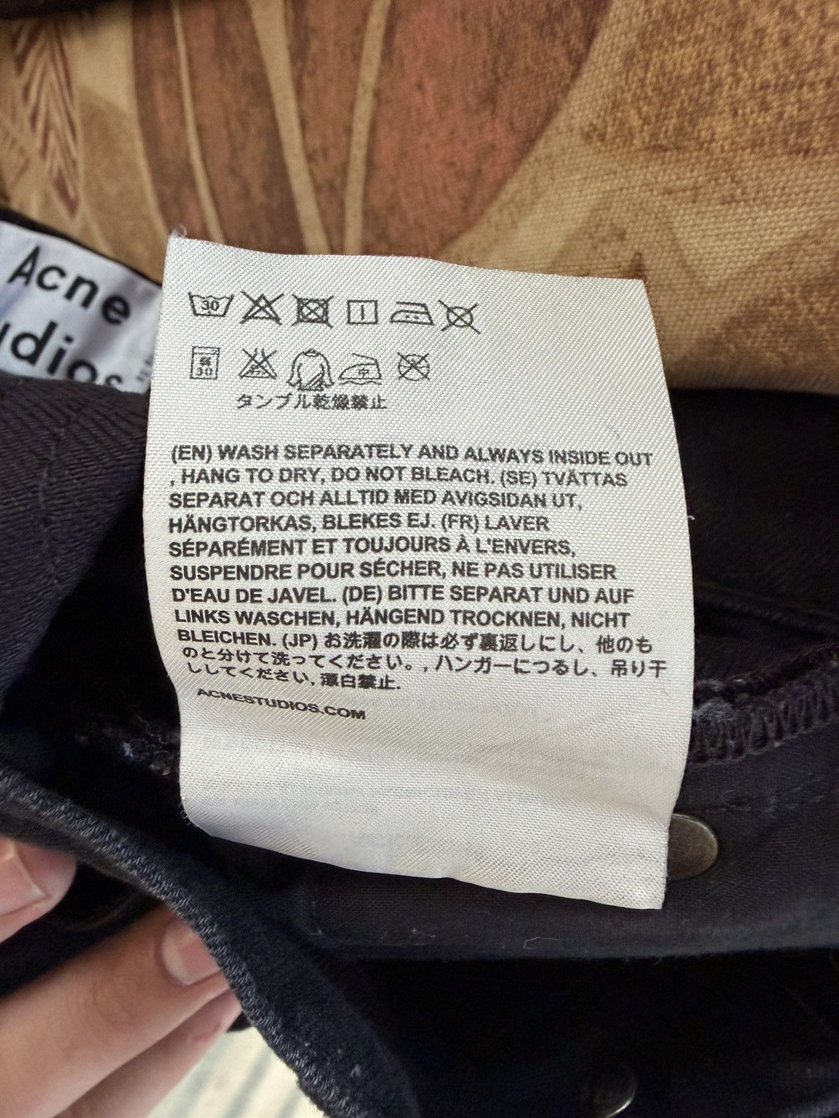 Acne Studios Ace Cash Black Denim Jeans Size US 28 / EU 44 - 6 Thumbnail