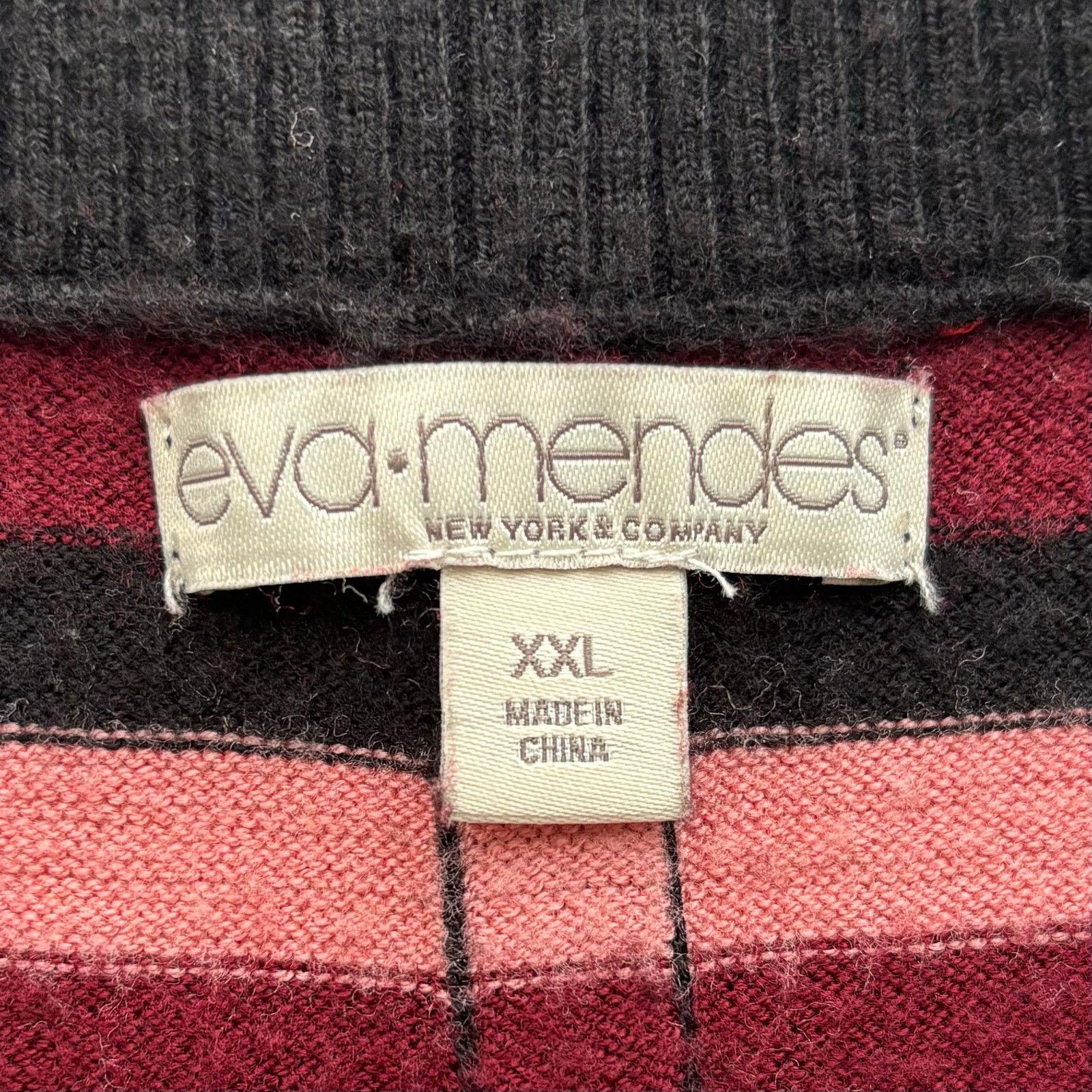 Other Eva Mendes NY&Co Striped Knit Pencil Midi Skirt XXL Size 30" / US 8 / IT 44 - 3 Thumbnail