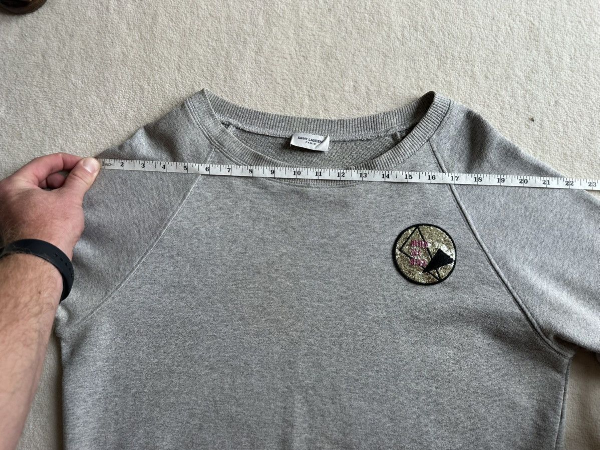 Saint Laurent Paris Saint Laurent glitter patch grey sweater sweatshirt crew XL Size US XL / EU 56 / 4 - 6 Thumbnail