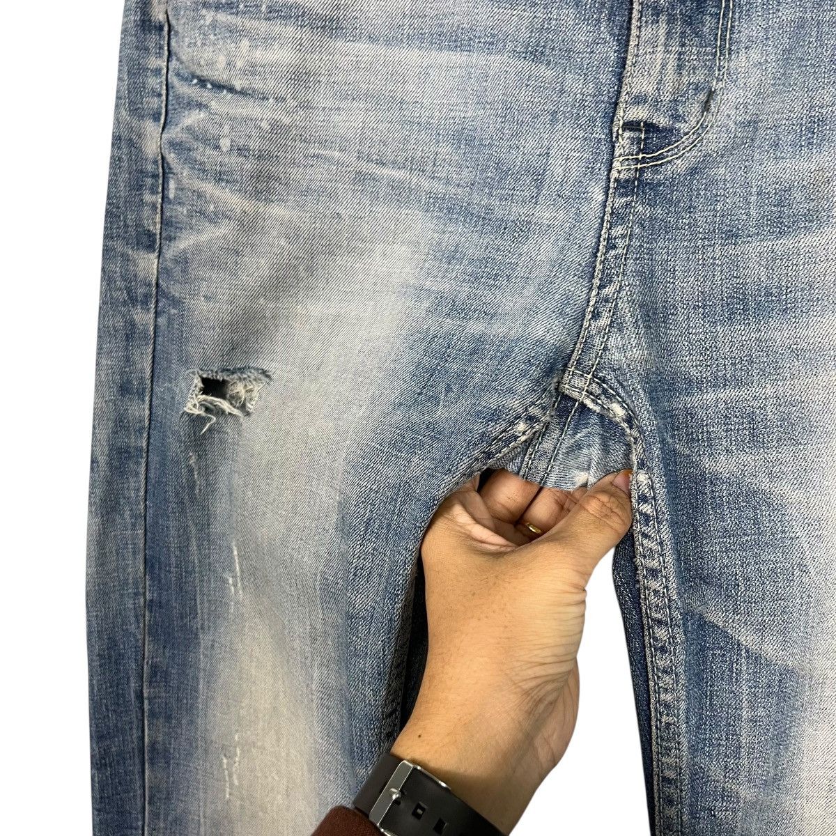 Other Vintage GRF Distressed Denim Jeans Size US 34 / EU 50 - 13 Thumbnail