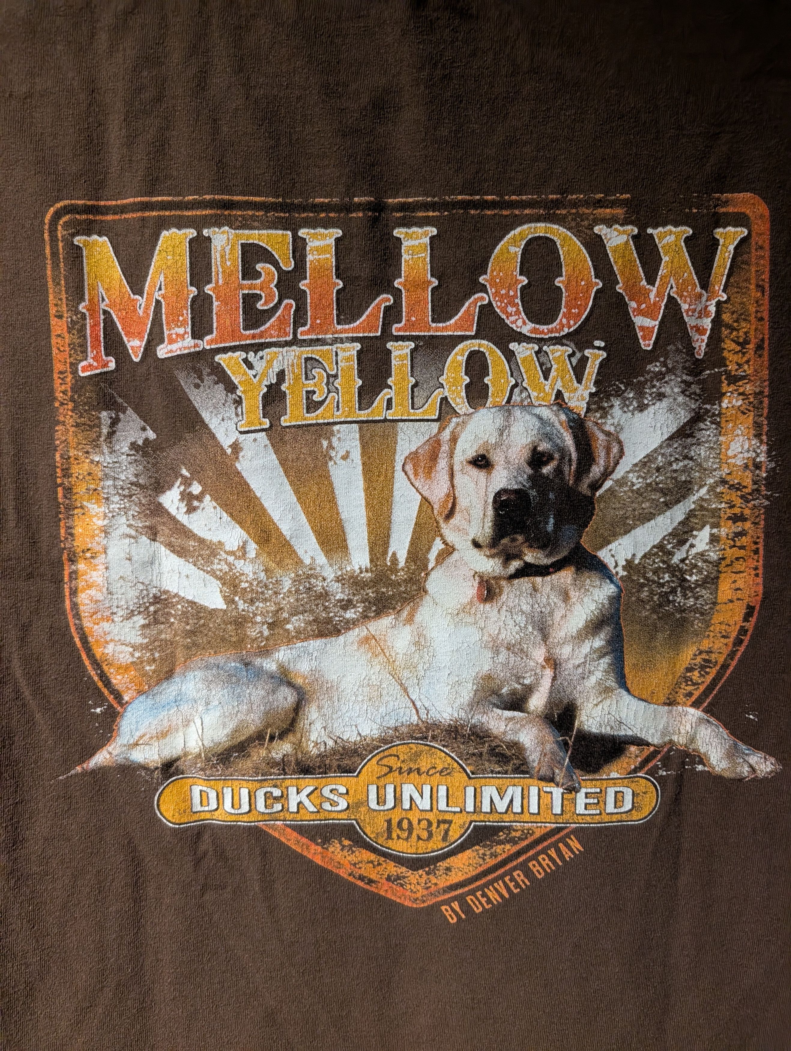 Gildan Vtg Ducks Unlimited Mellow Yellow Labrador Dog T-Shirt Size US XL / EU 56 / 4 - 2 Thumbnail