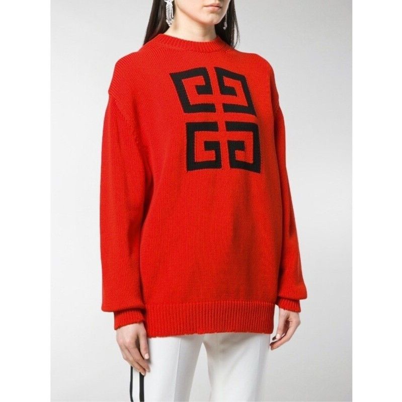 Givenchy Oversized 4G logo Sweater in Red & size M NWOT MSRP $1190 Size M / US 6-8 / IT 42-44 - 1 Thumbnail