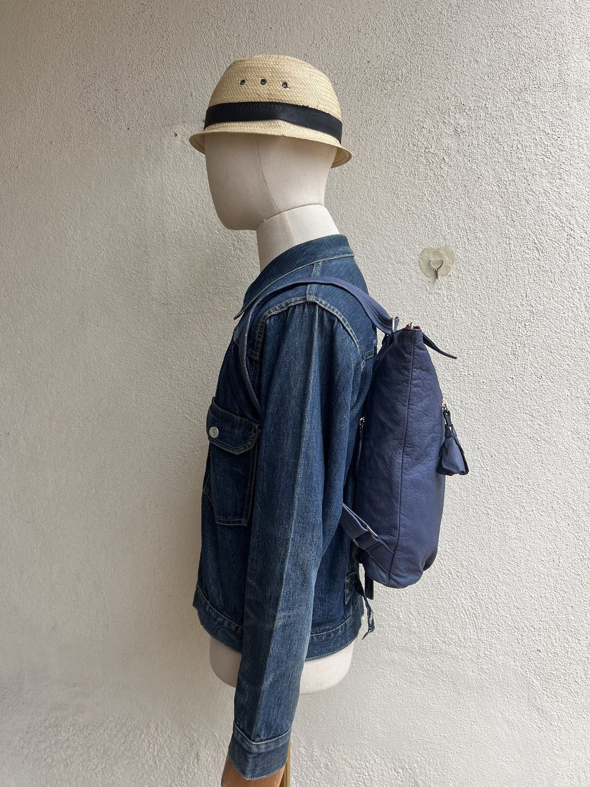 Leather Vintage Brongel Japan Patina Napa Leather 2 Way Backpack Bag Size ONE SIZE - 2 Thumbnail