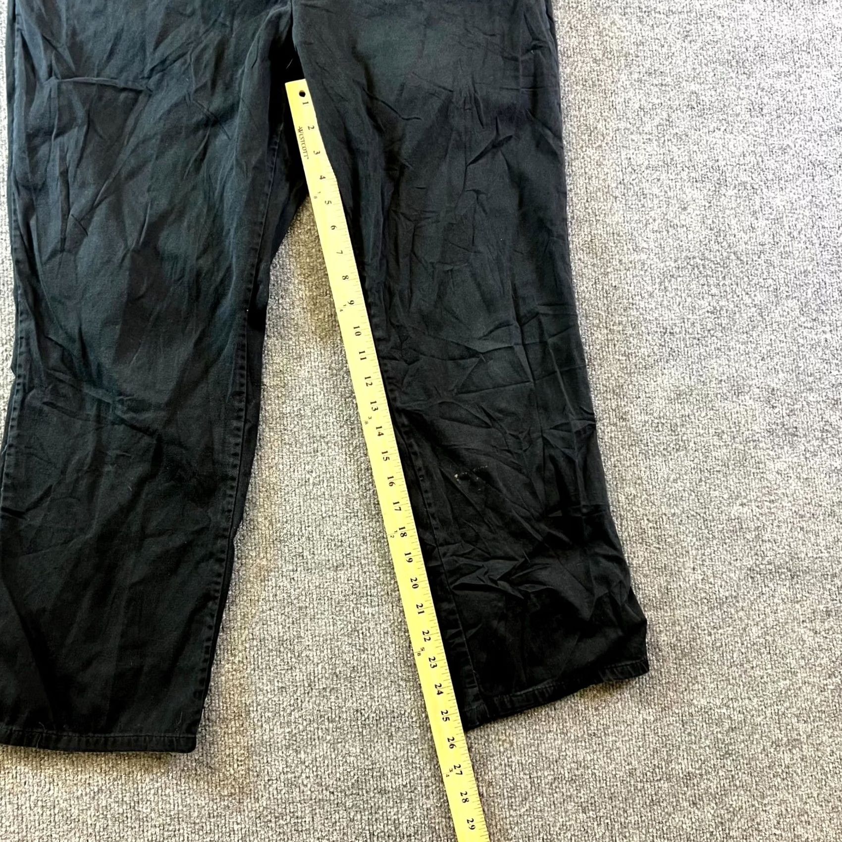Dickies Dickies Pants Women 16 Petite Black Twill Relaxed Fit Straight Leg Pants Size 38" / US 16 / IT 52 - 4 Thumbnail