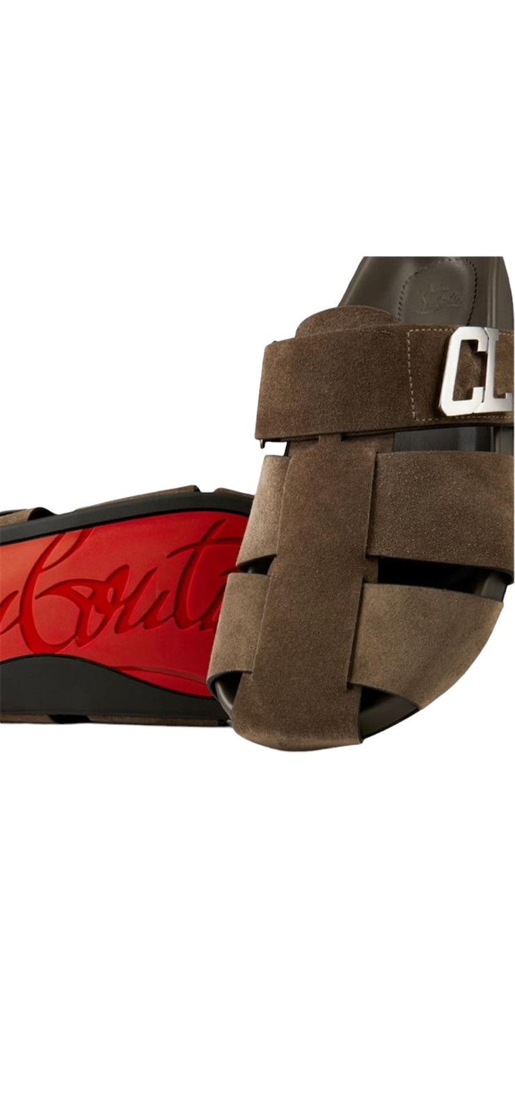 Christian Louboutin Christian Louboutin EMBELLISHED SUEDE SANDALS Size US 8 / EU 41 - 4 Thumbnail
