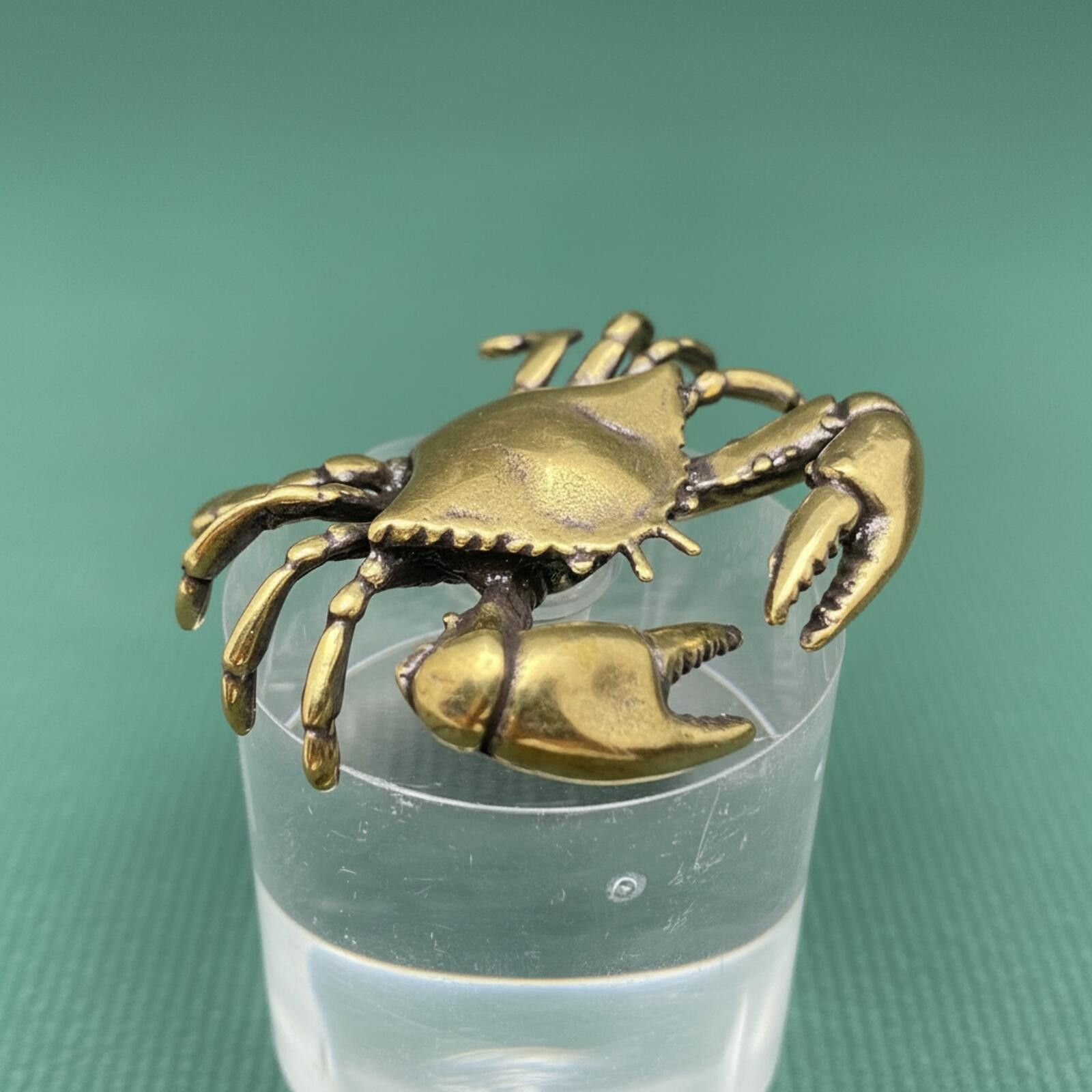 The Unbranded Brand Brass Crab Figurine Miniature Statue Size ONE SIZE - 1 Thumbnail
