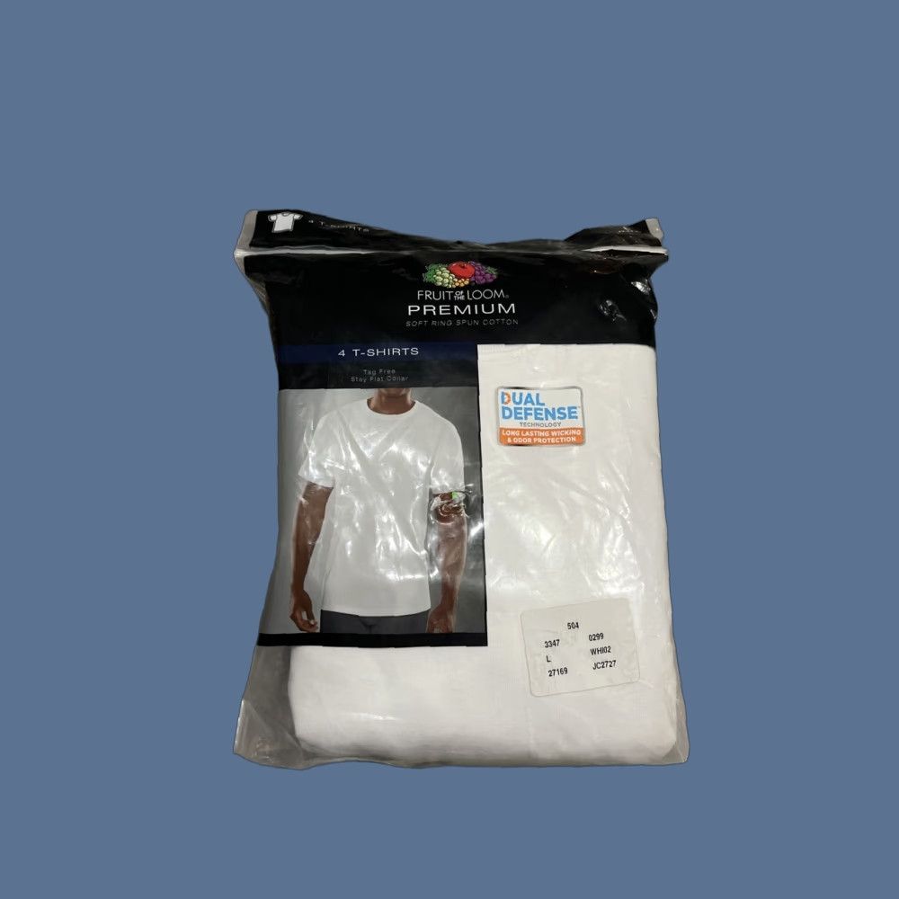 Fruit Of The Loom Fruit of the Loom Premium Men’s 4 Pack Cotton T-Shirts Undershirts White Size S Regular Mens Size US S / EU 44-46 / 1 - 1 Thumbnail