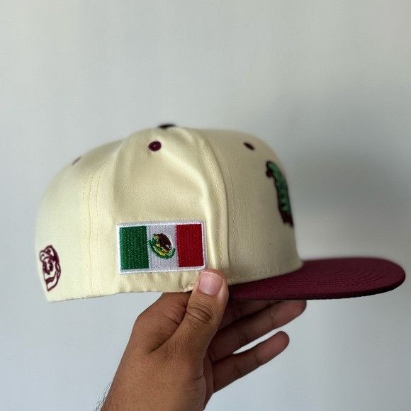 Designer BRAND NEW ROOSTER MEXICO FLAG GALLO FLAT BILL SNAPBACK HAT Size ONE SIZE - 3 Thumbnail