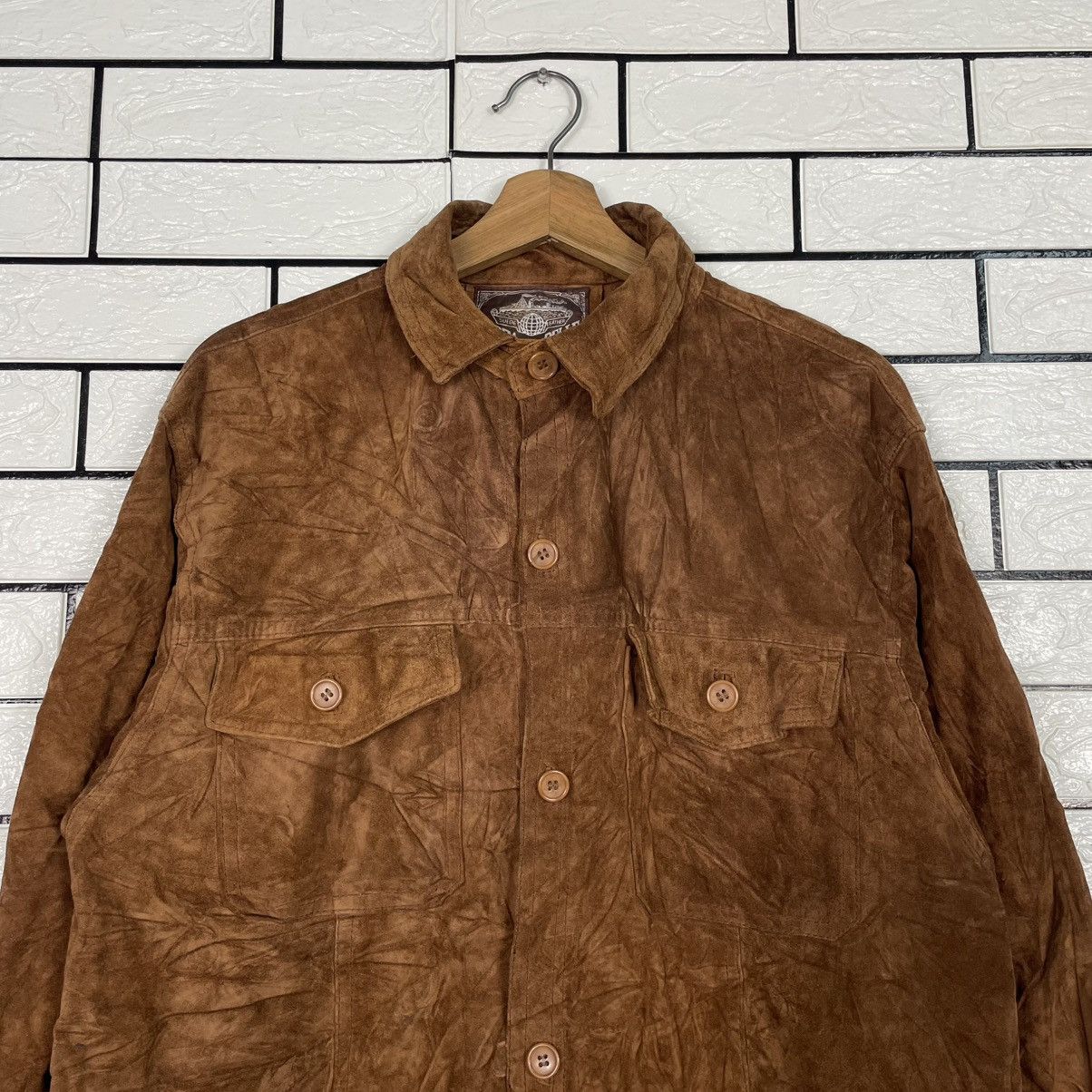 Vera Pelle Vtg 80s Italian Made Vera Pelle Suede Leather Jacket Size US L / EU 52-54 / 3 - 2 Thumbnail