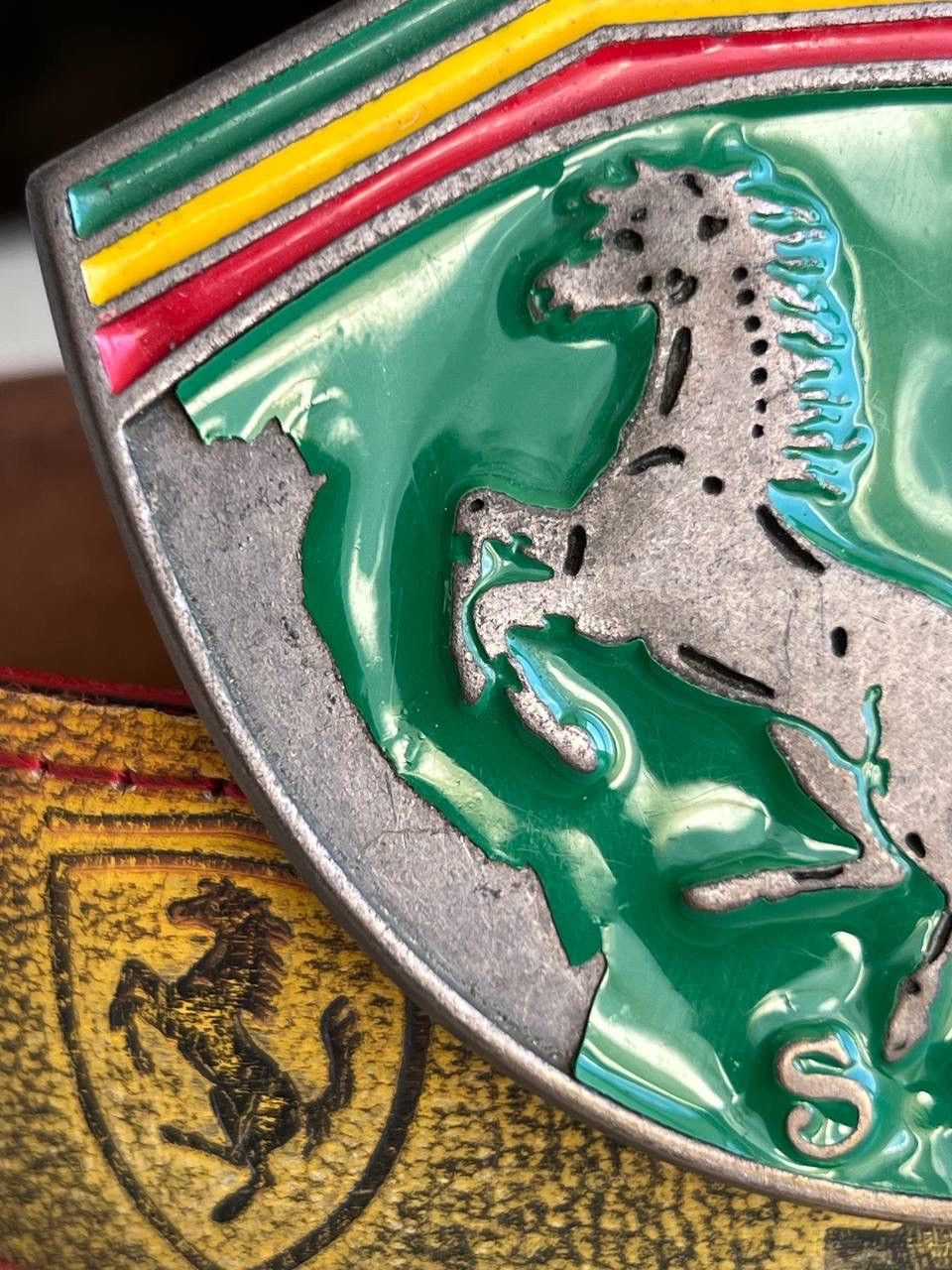 Vintage 🔥Vintage 90s Ferrari California Belt Buckle Racing Italy Size ONE SIZE - 3 Thumbnail