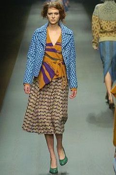 Dries Van Noten DRIES VAN NOTEN 04FW Geometric Weave Skirt| Size 28" / US 6 / IT 42 - 1 Thumbnail