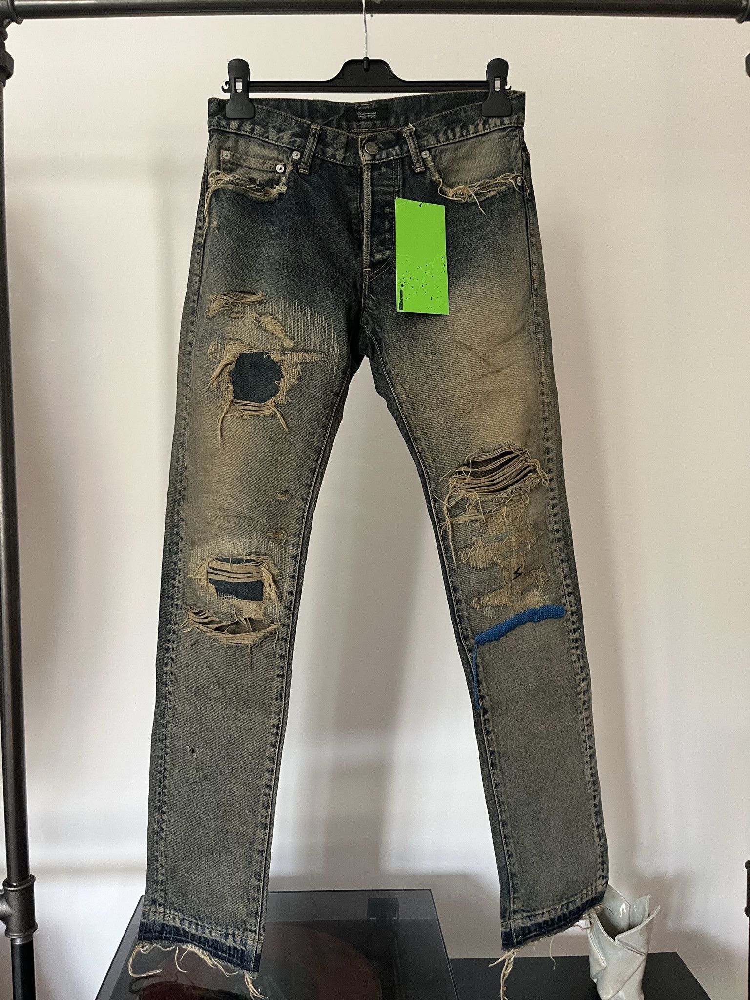 image of Undercover 68 Blue Yarn Denim Size 1, Men's