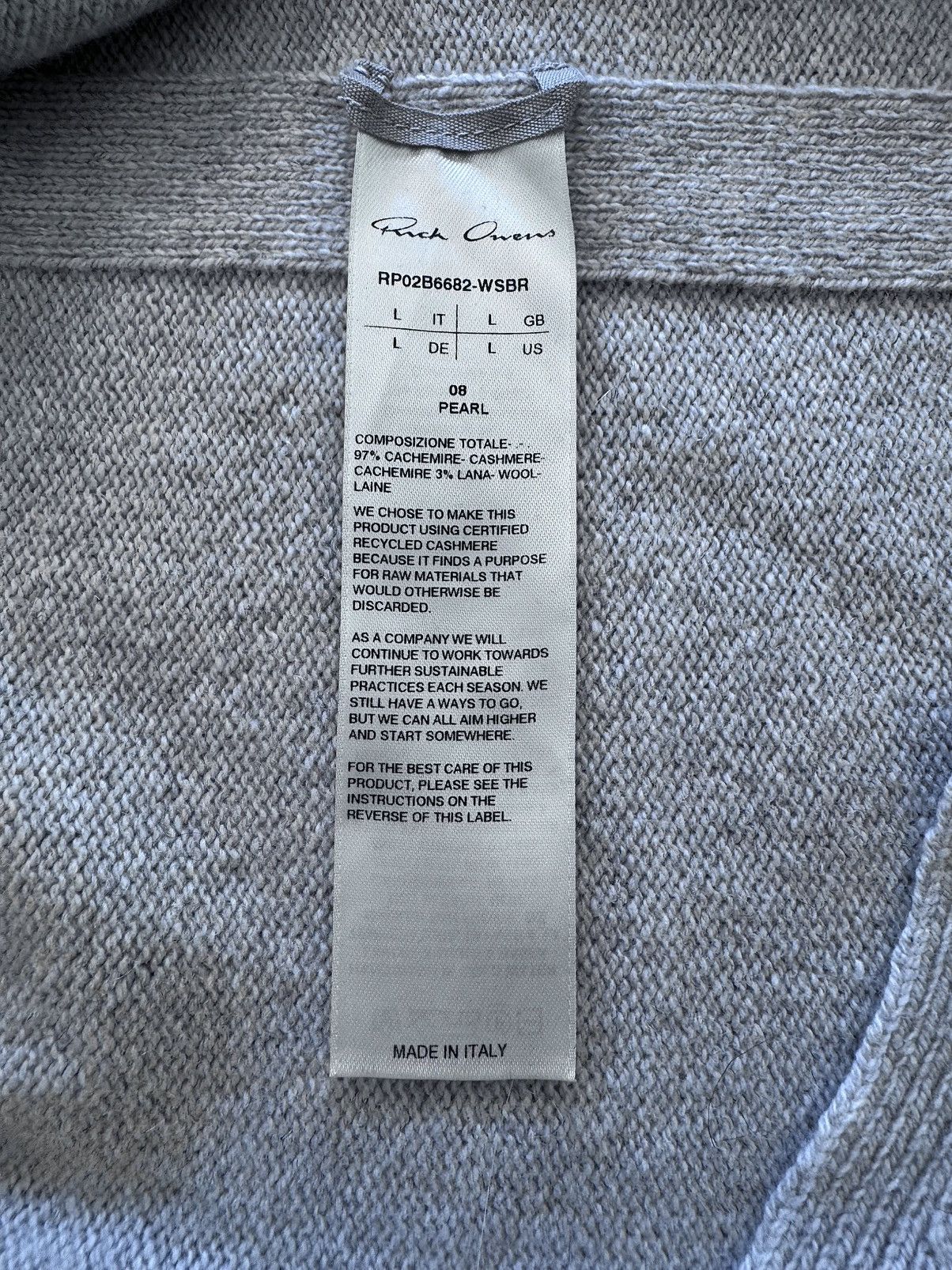 Rick Owens Rick Owens Strobe F/W 22 Crewneck Sweater Size US L / EU 52-54 / 3 - 4 Thumbnail