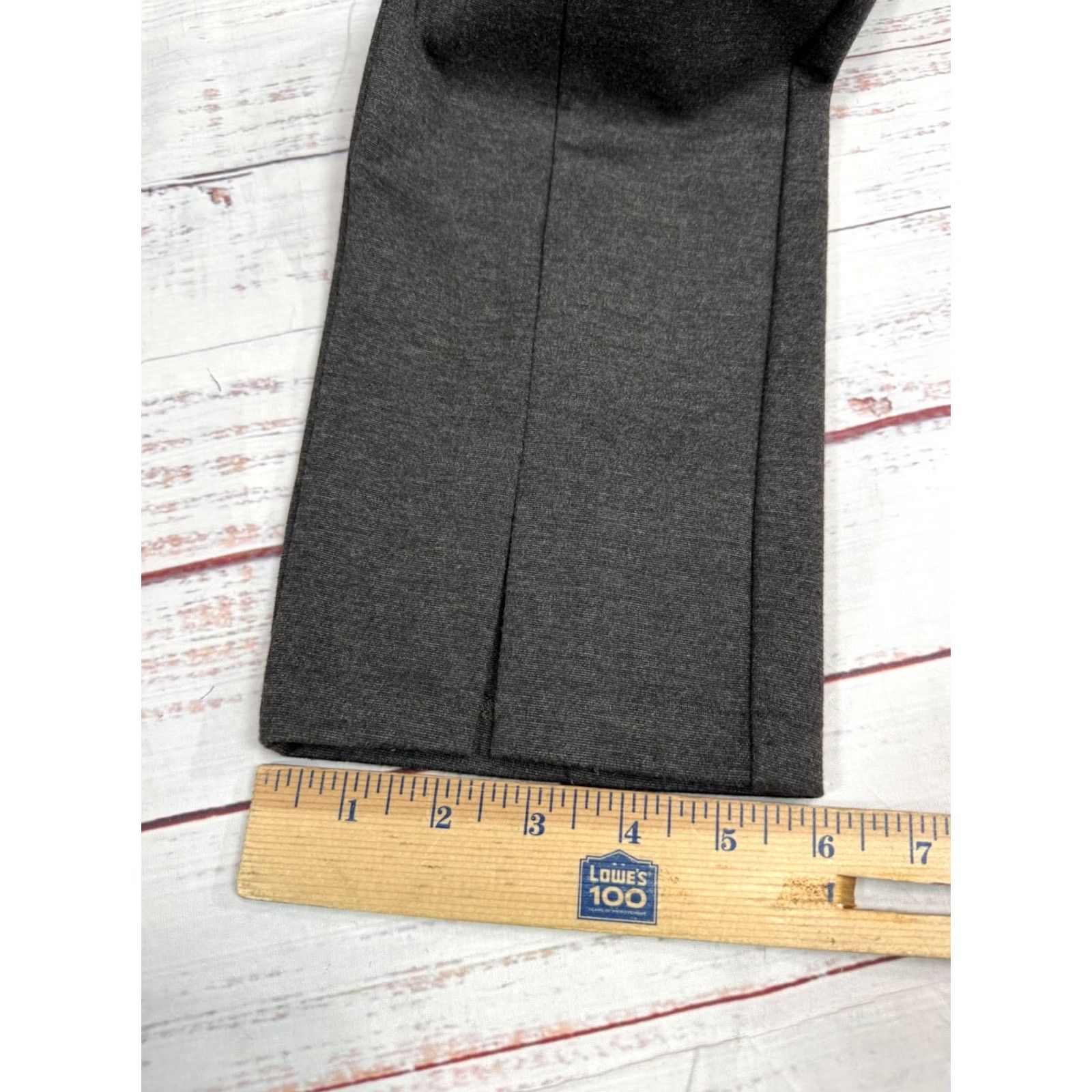 Anthropologie Cartonnier Anthropologie Gray Ponte Knit Slim Leg Pants M Women Regular Size Medium Flip Front Flat Front Ankle Style Size 32" / US 10 / IT 46 - 3 Thumbnail