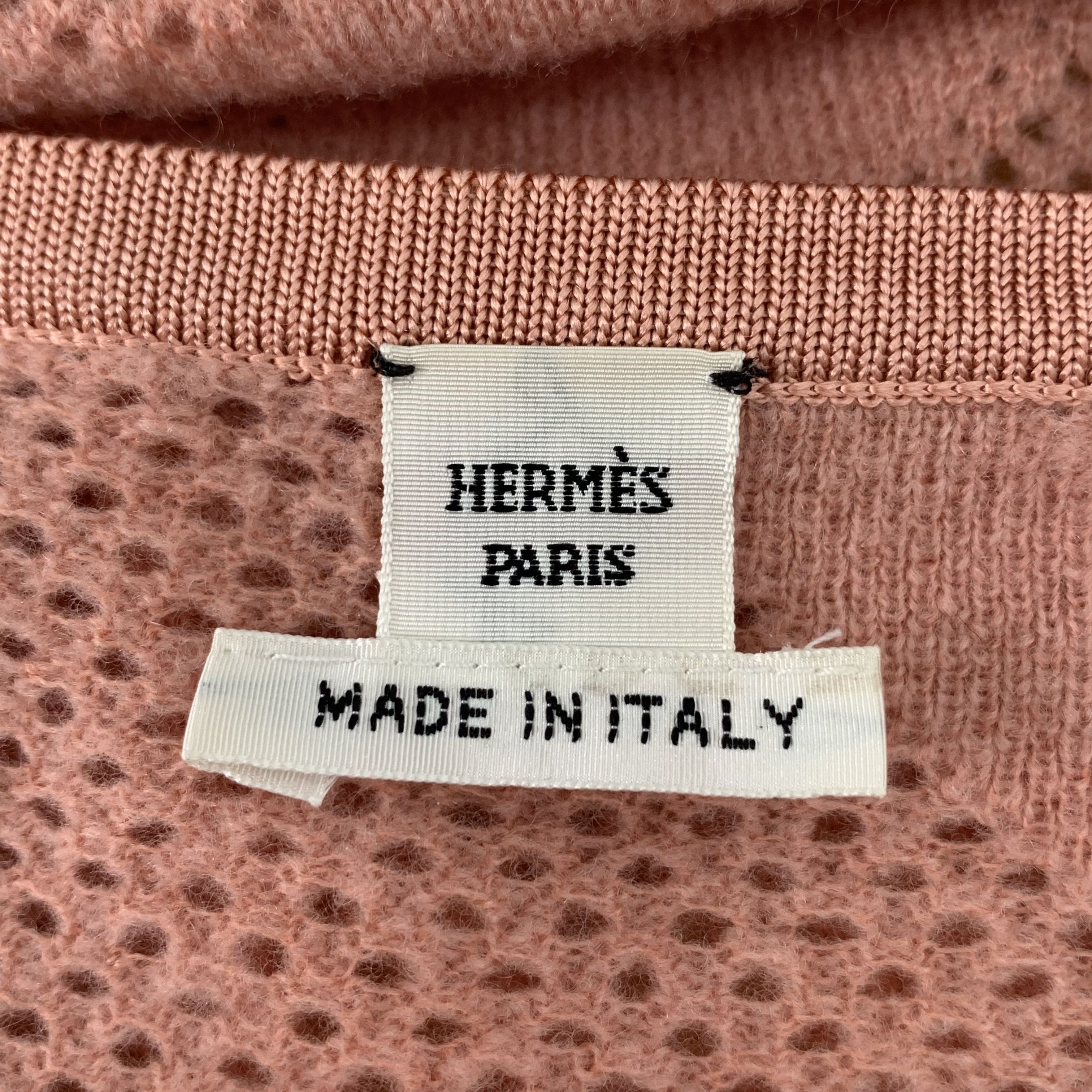 Hermes Hermès Paris Womens Open-Knit Cardigan With Tie Front Size XXS / US 00 / IT 34 - 5 Thumbnail