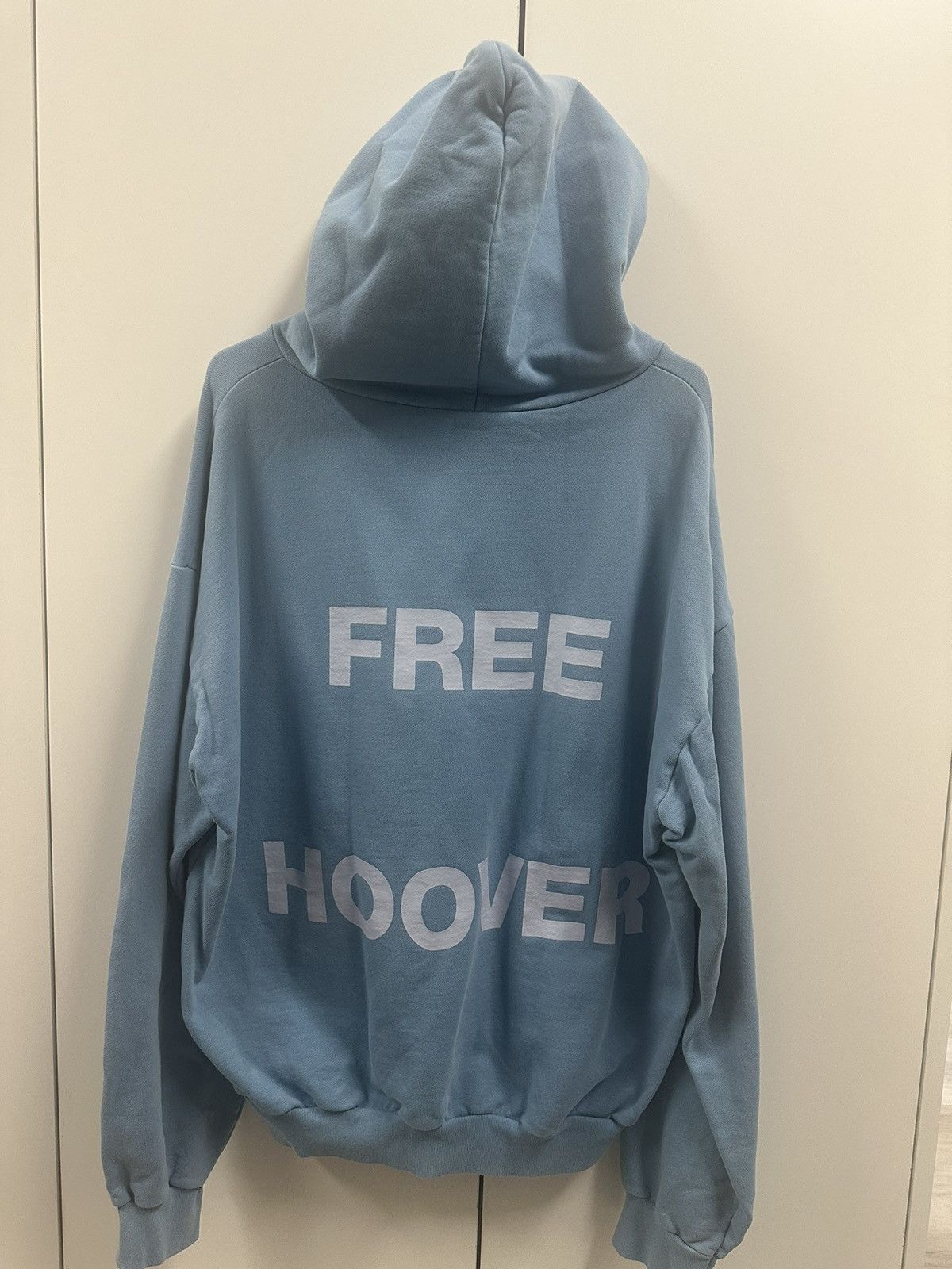 image of Free Larry Hoover Hoodie Kanye West X Drake Concert in Baby Blue, Men's (Size XL)