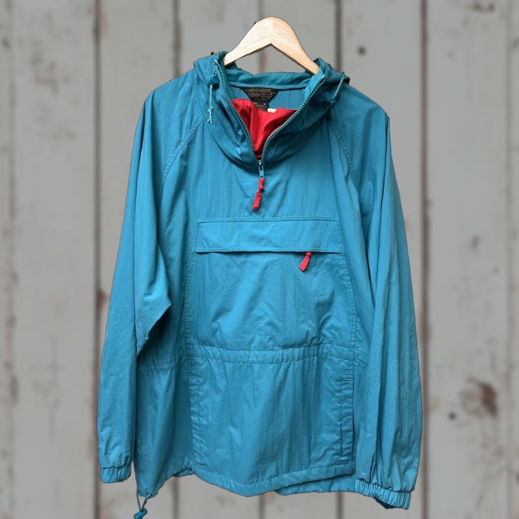 Eddie Bauer VINTAGE Eddie Bauer Mens L Green Nylon Windbreaker Jacket Hoodie 90s Pullover Windbreaker Size US L / EU 52-54 / 3 - 1 Thumbnail