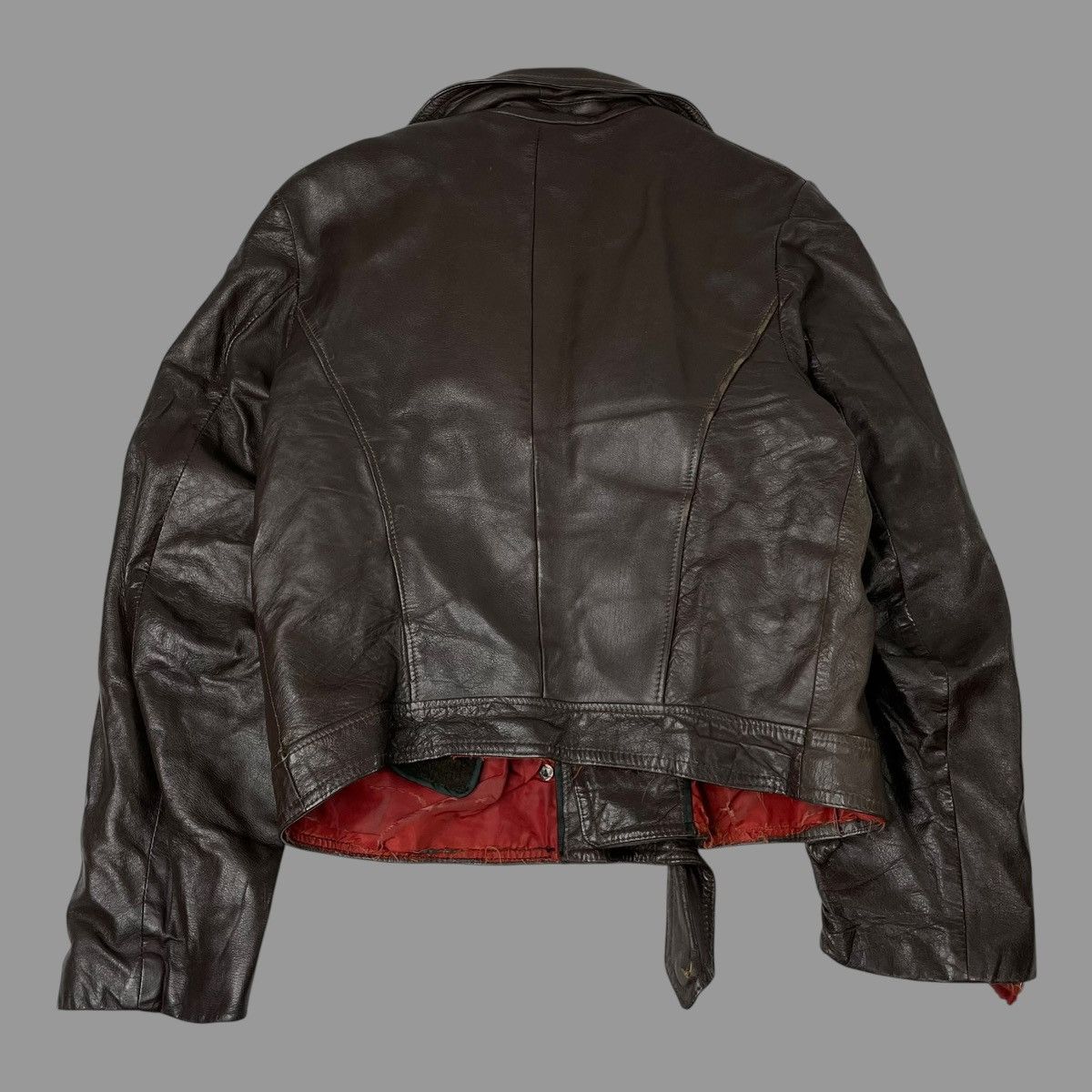 Vintage Vintage 1960s brown leather jacket Size US M / EU 48-50 / 2 - 2 Thumbnail